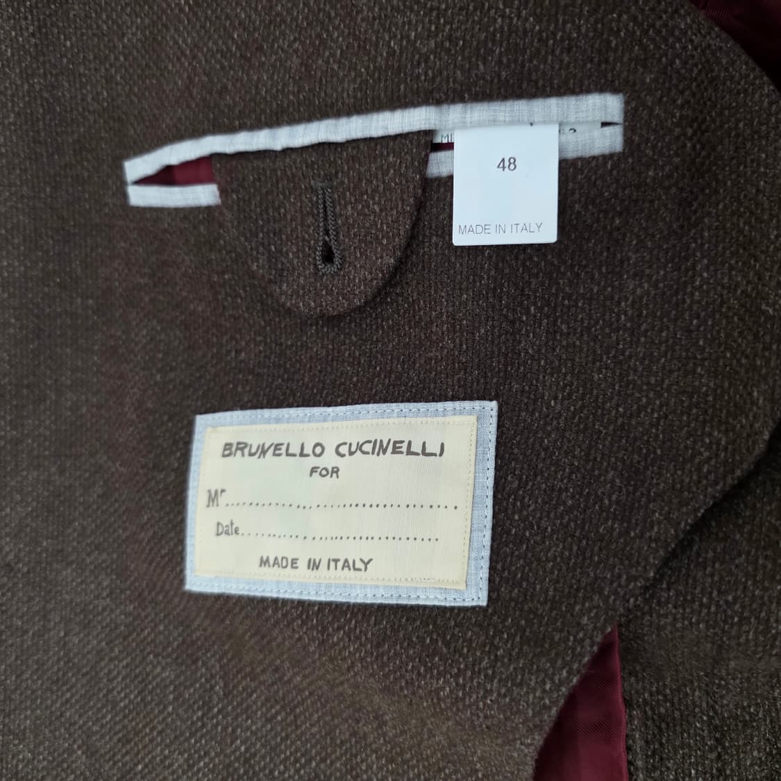 [정품] 브루넬로 쿠치넬리 울 캐시미어 실크 혼방 더블 재킷 상품이미지6