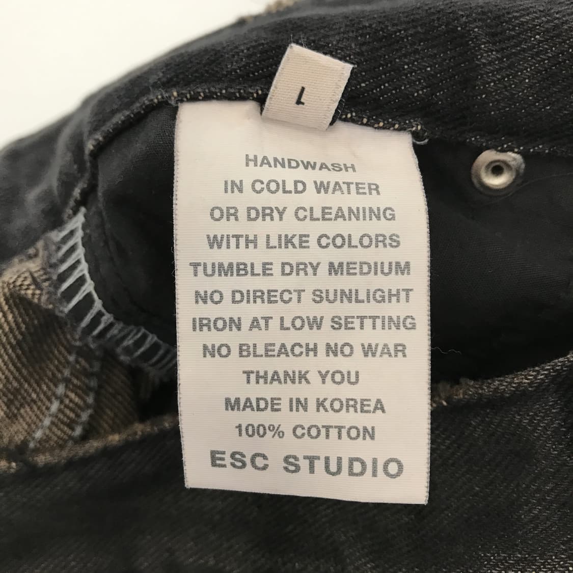 ESC STUDIO wrinkled washing 부츠컷 데님 [1] 상품이미지6