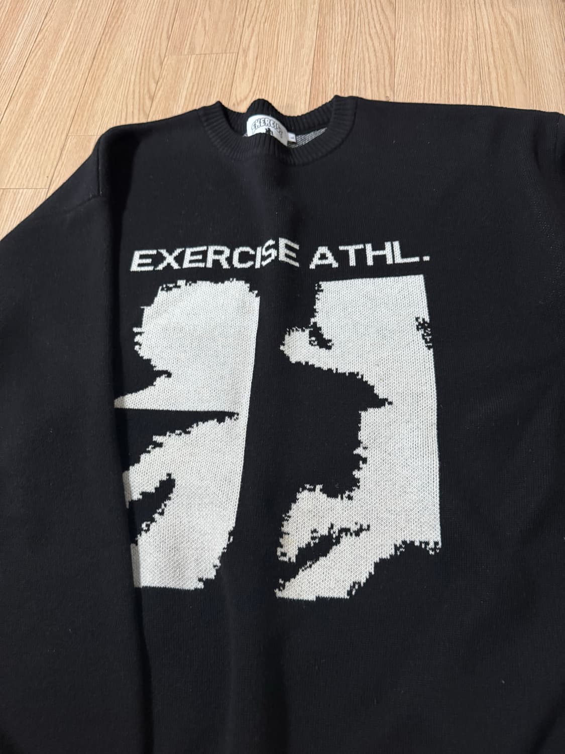 엑서사이즈 니트 블랙 L사이즈 상품이미지2