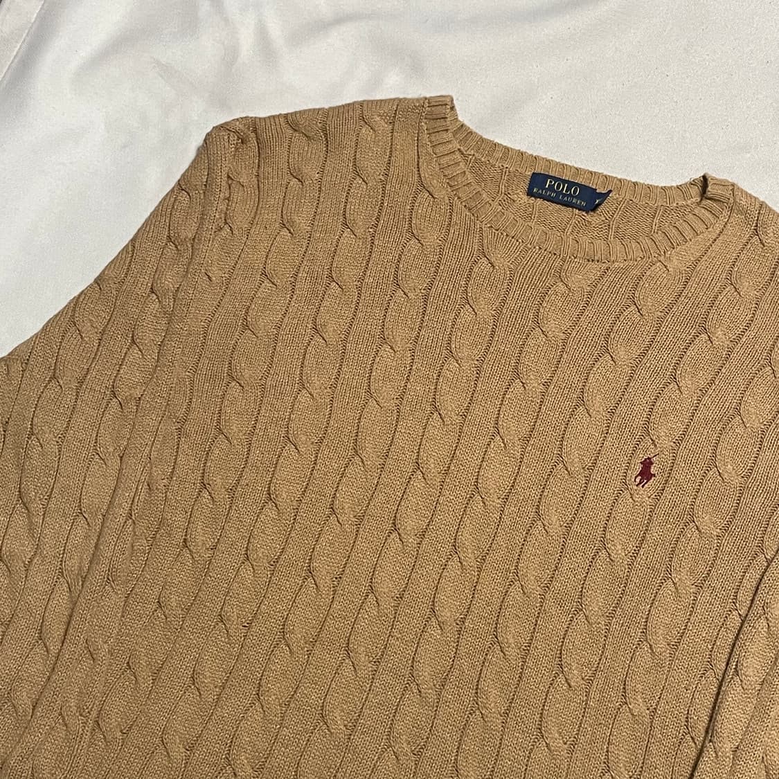 XXL 폴로랄프로렌 브라운 케이블 니트 상품이미지1