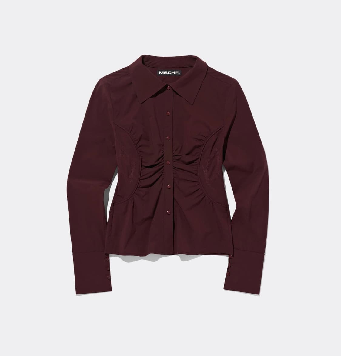 미스치프 셔링 셔츠 버건디 상품이미지1