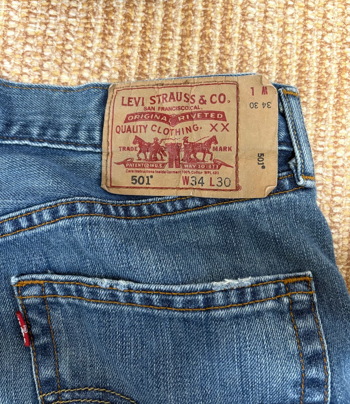 리바이스 501 청바지 W34 L30 상품이미지1