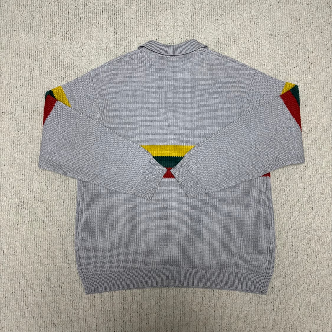 Supreme 슈프림 23fw 스몰 박스 폴로 니트 스웨터 그레이 L 상품이미지3