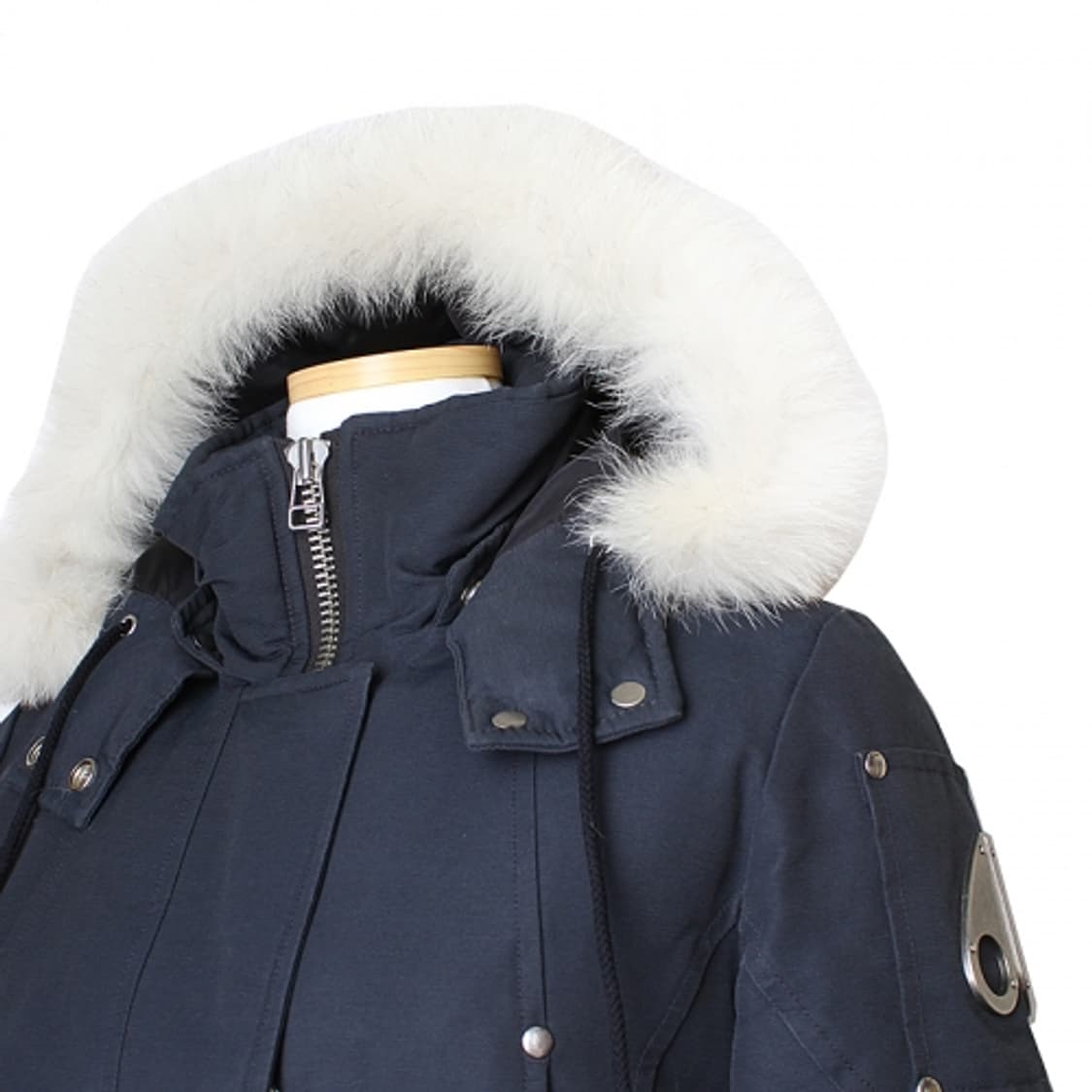 무스너클 네이비 폭스퍼 후드 다운패딩 자켓 (44) 상품이미지4