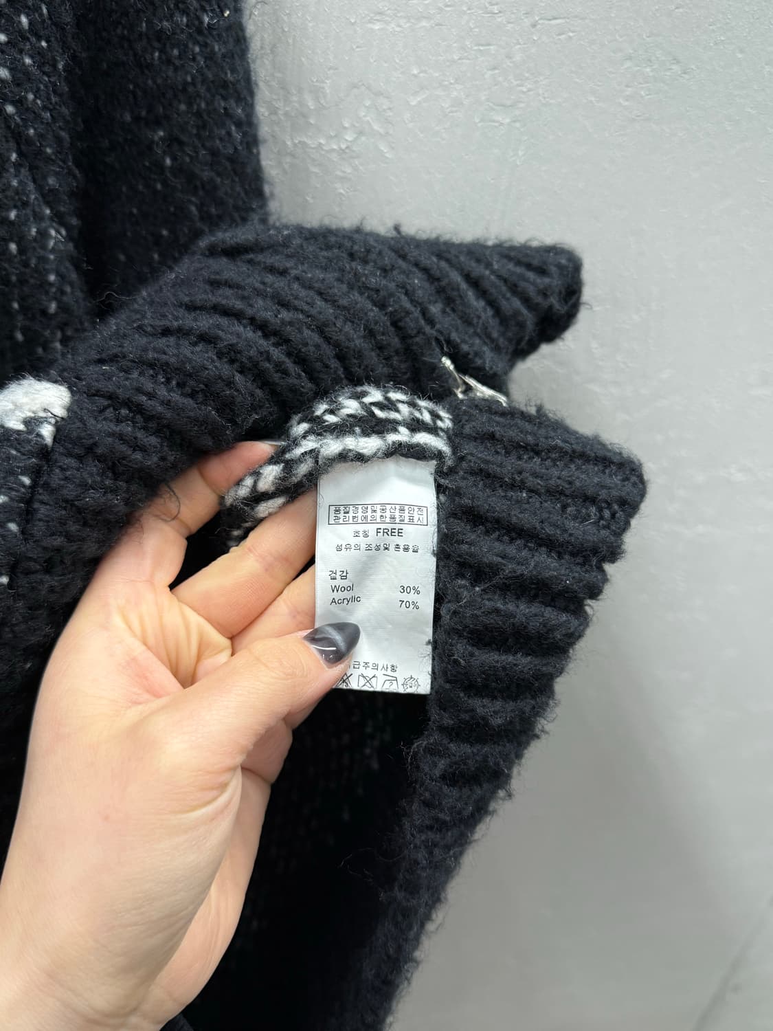 UNUSED.LAB 언유즈드랩 니트집업 블랙 FREE 상품이미지5