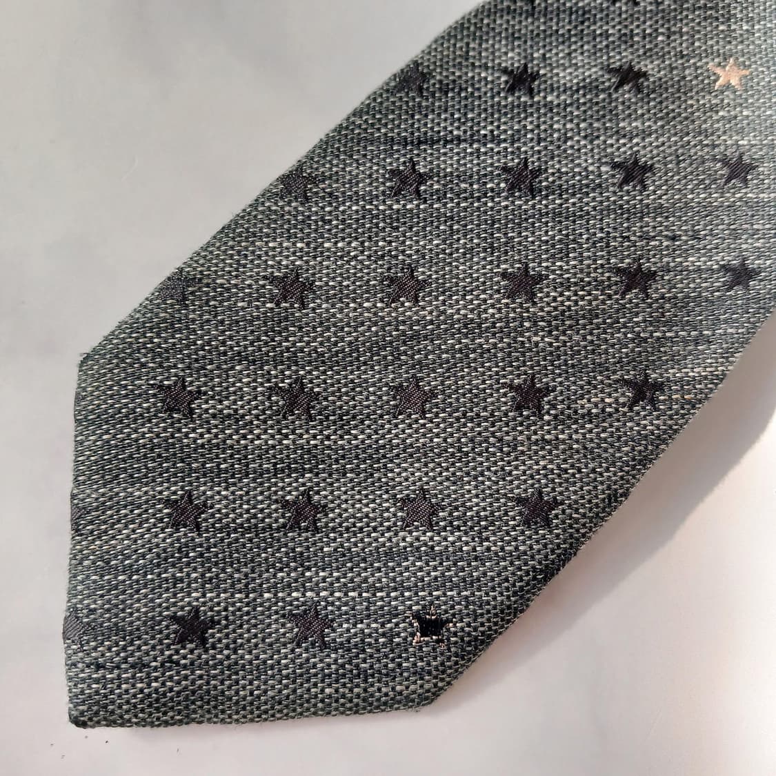 커스텀멜로우 혼방 그레이 도트 패턴 넥타이 7.1cm B등급 E854
 상품이미지5