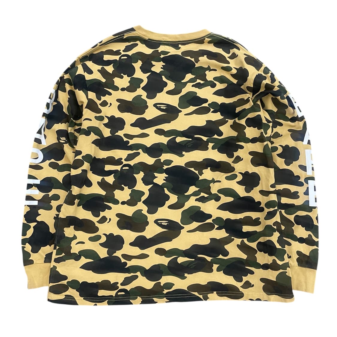 BAPE 베이프 옐로우 카모 롱슬리브 티셔츠 상품이미지2