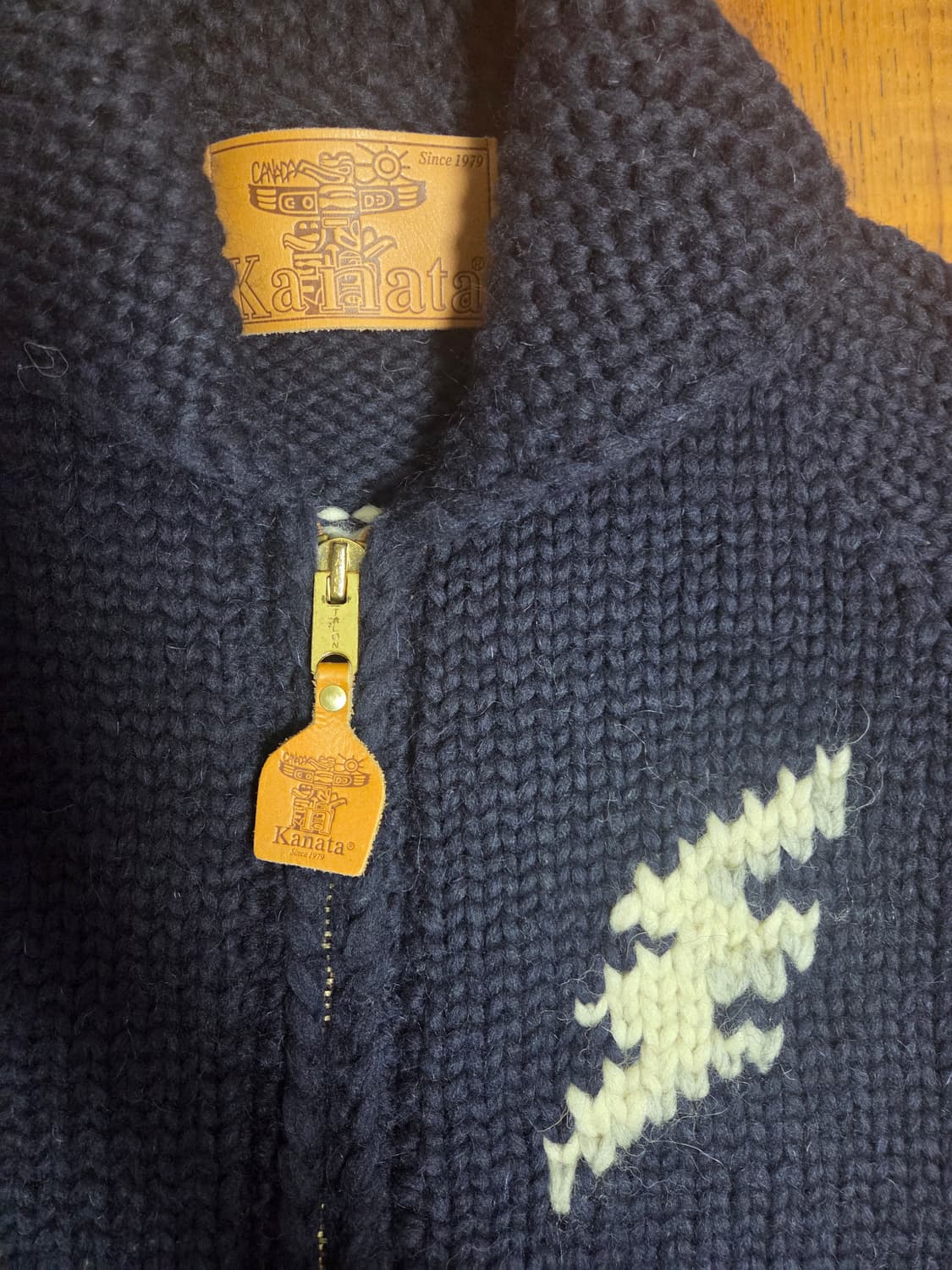 카나타 코위찬 짚업 카디건 자켓 네이비 상품이미지2