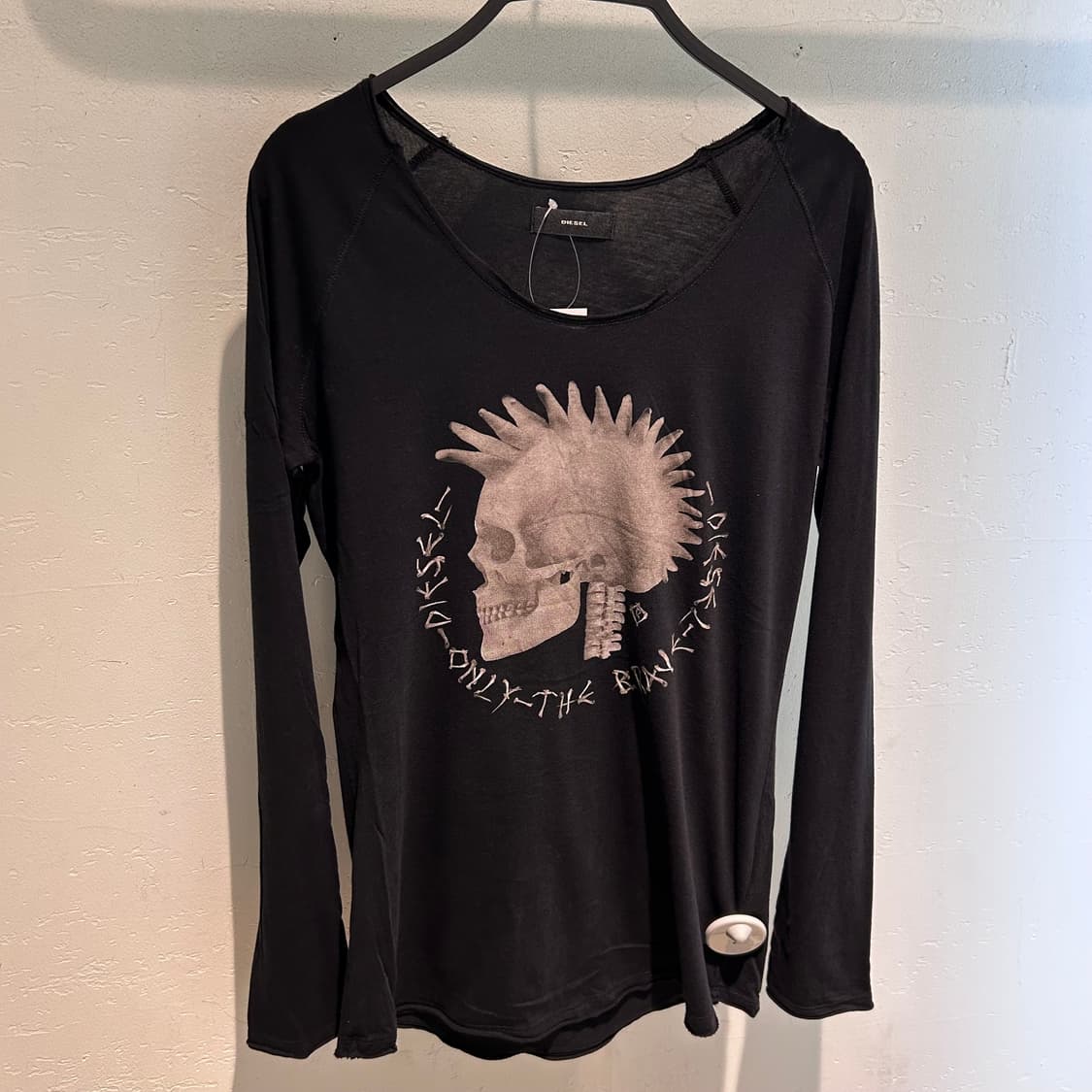 Diesel y2k Mohican Skull T-Shirts 상품이미지5