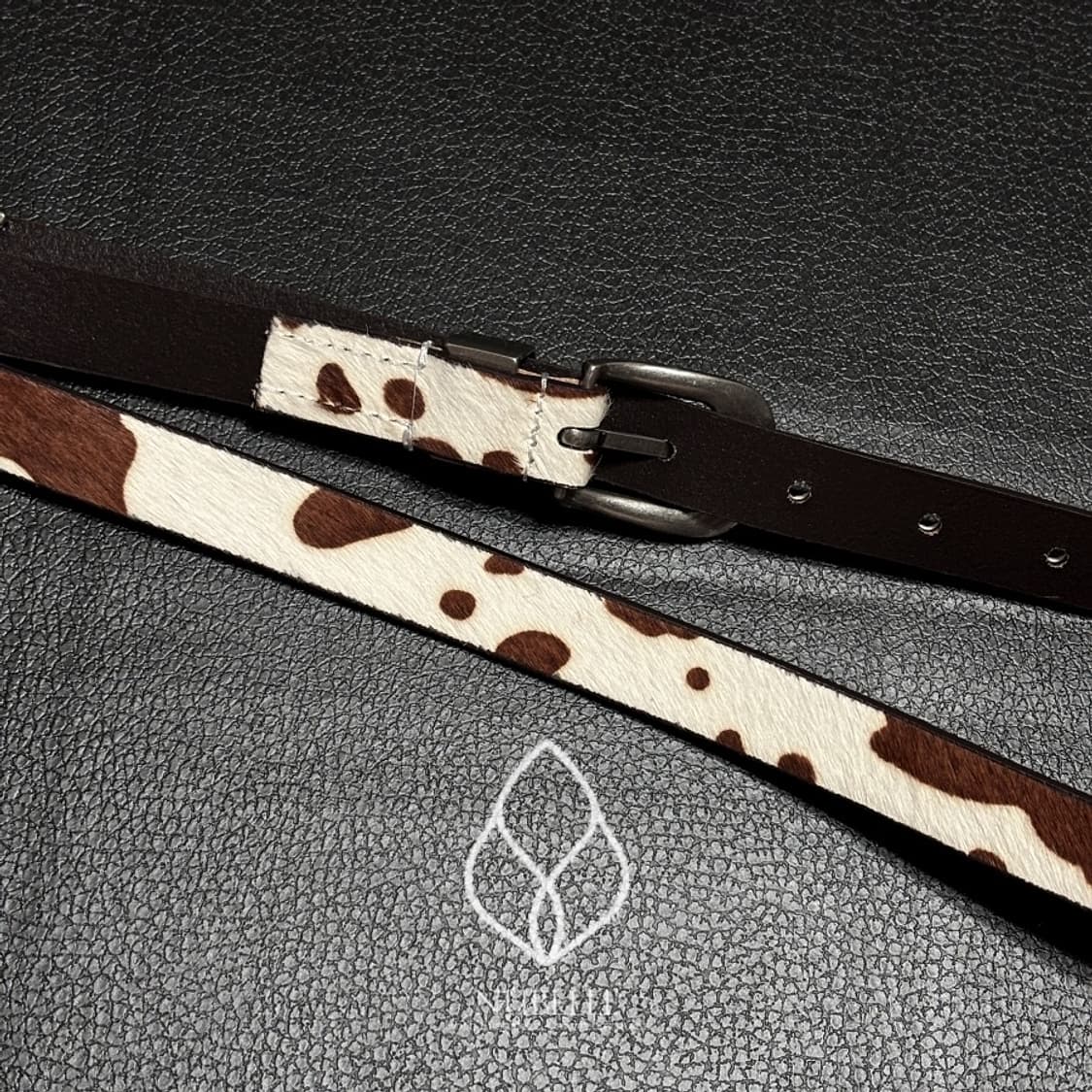 🌗 Cow hair western belt / 카우 웨스턴 소가죽 벨트 상품이미지8