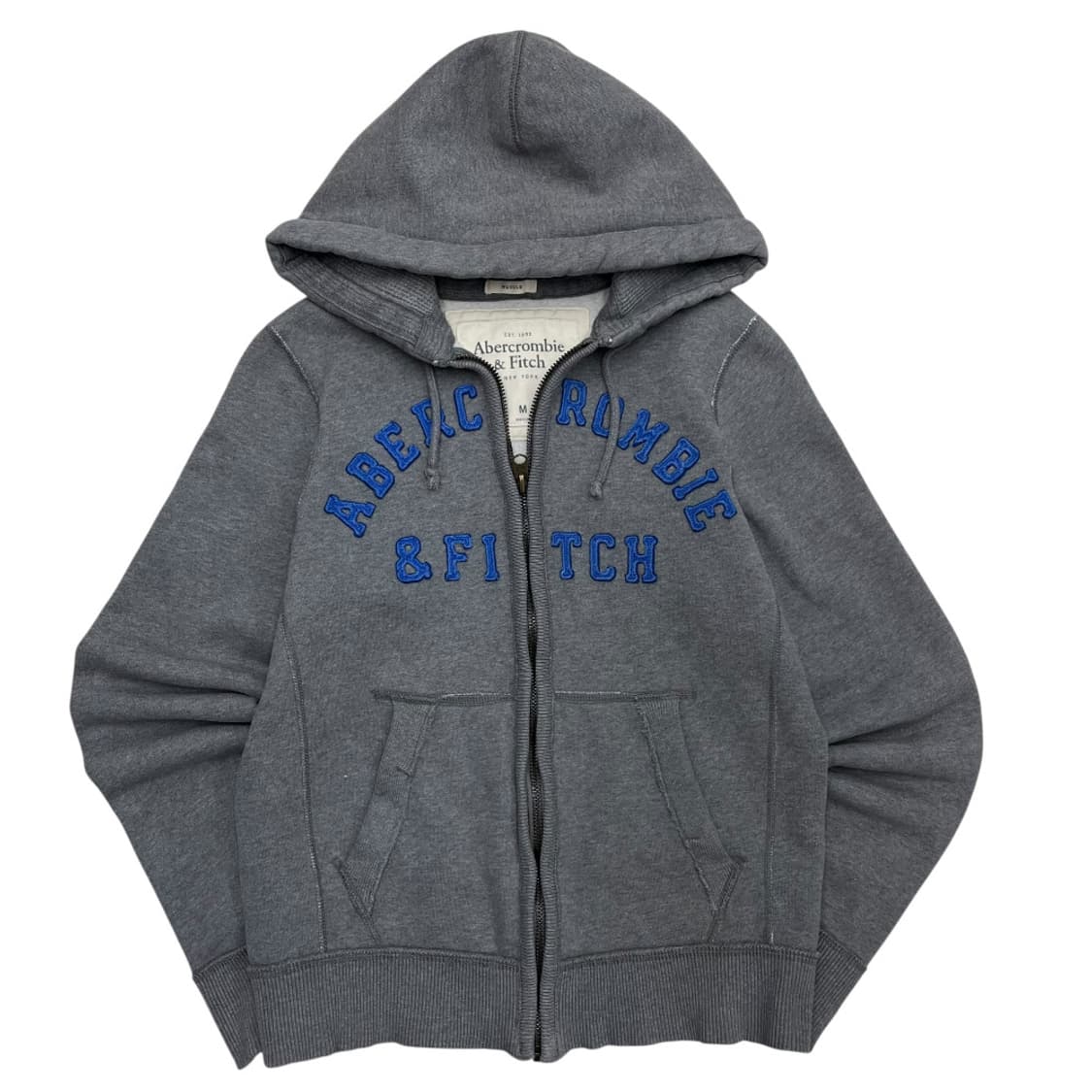 아베크롬비 블루 센터로고 차콜 후드집업 M 상품이미지2