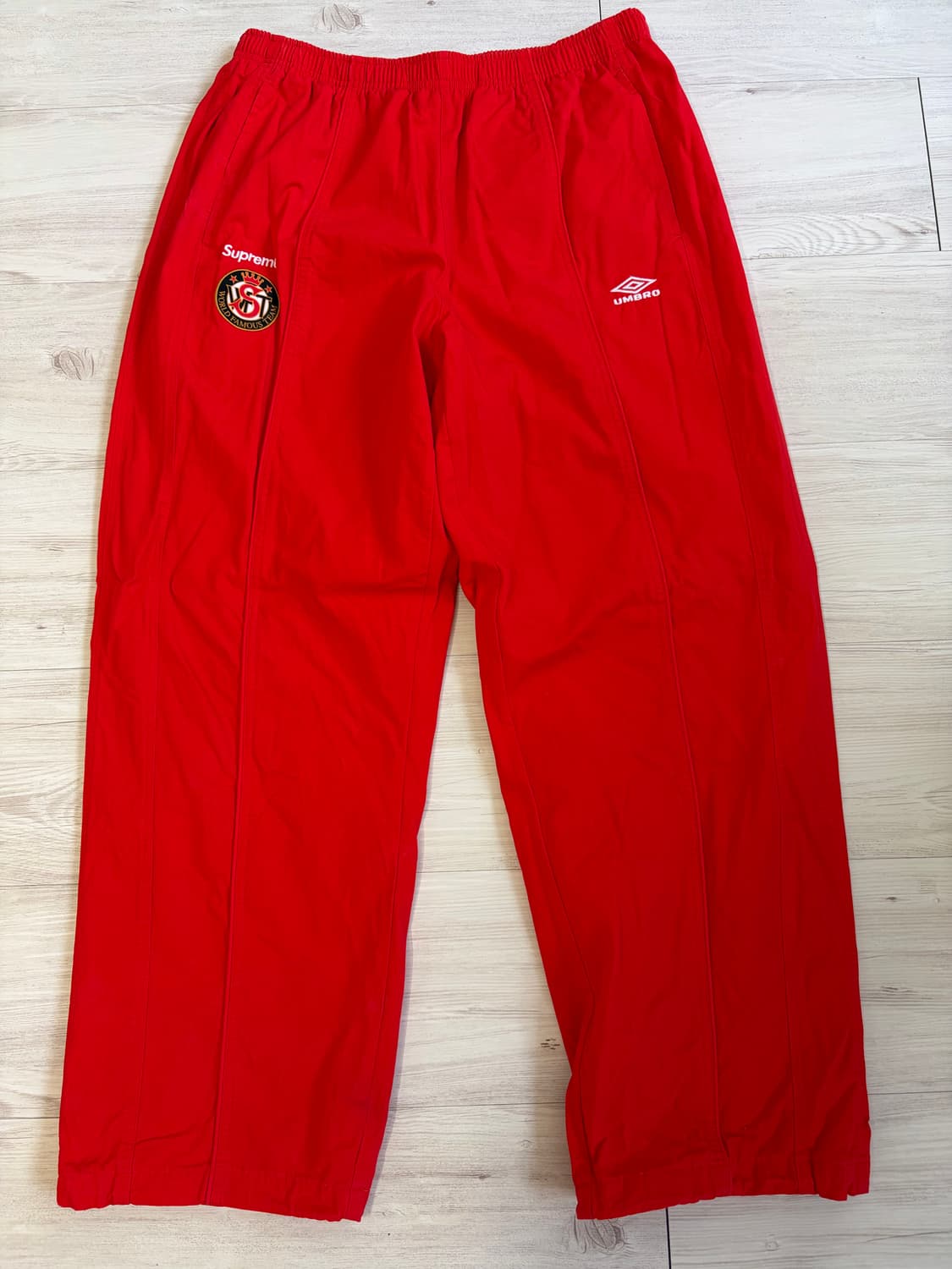 23fw 슈프림x엄브로 트랙팬츠 레드 아시아XL 상품이미지2