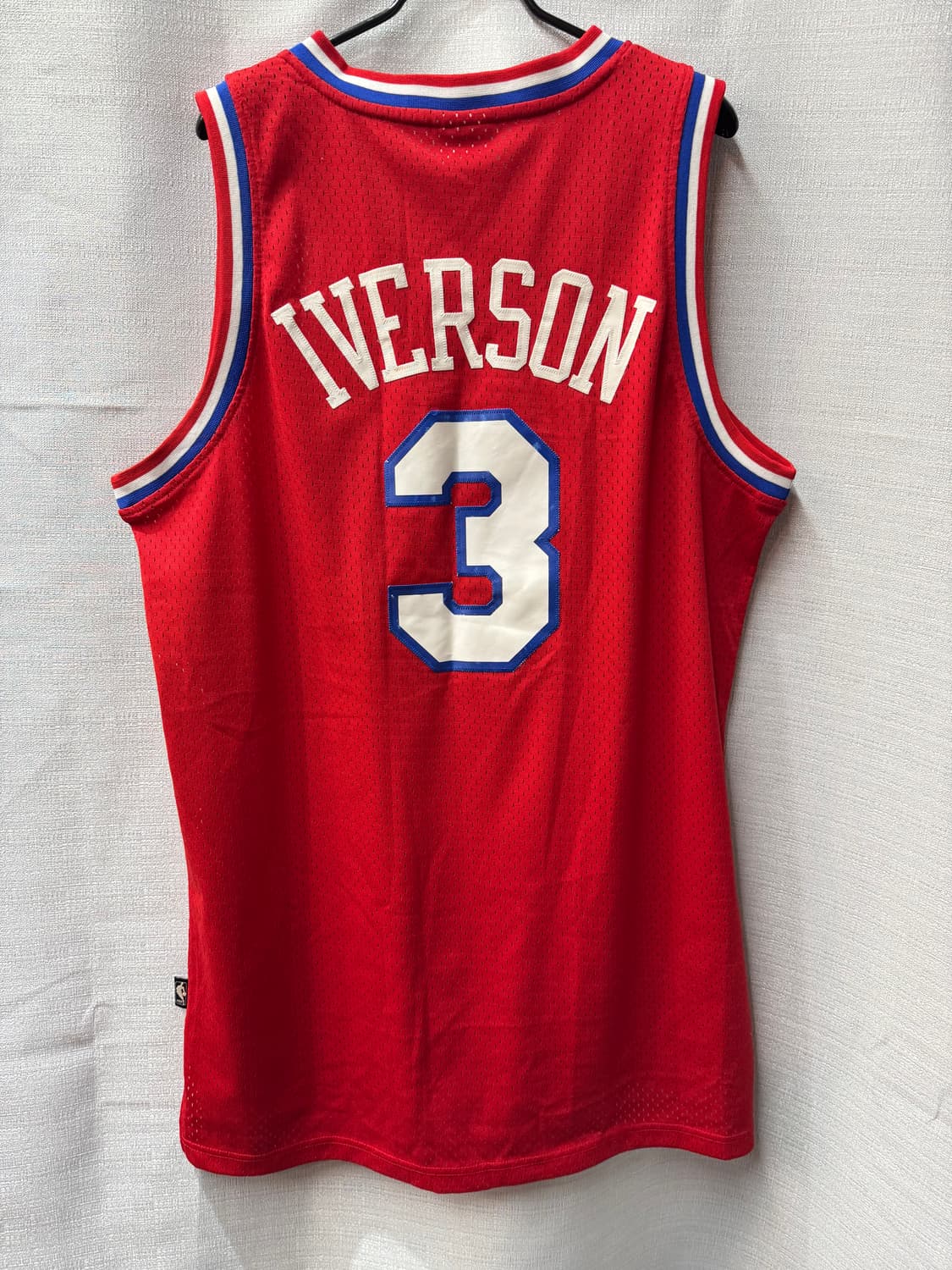 한정판 리복 NBA 전설 더 앤서 필라델피아 식서스 아시버슨져지 L 상품이미지7