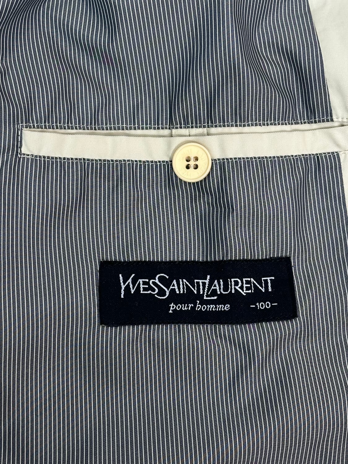 Ysl 입생로랑 아카이브 베이지 블루종 자켓 100 상품이미지8