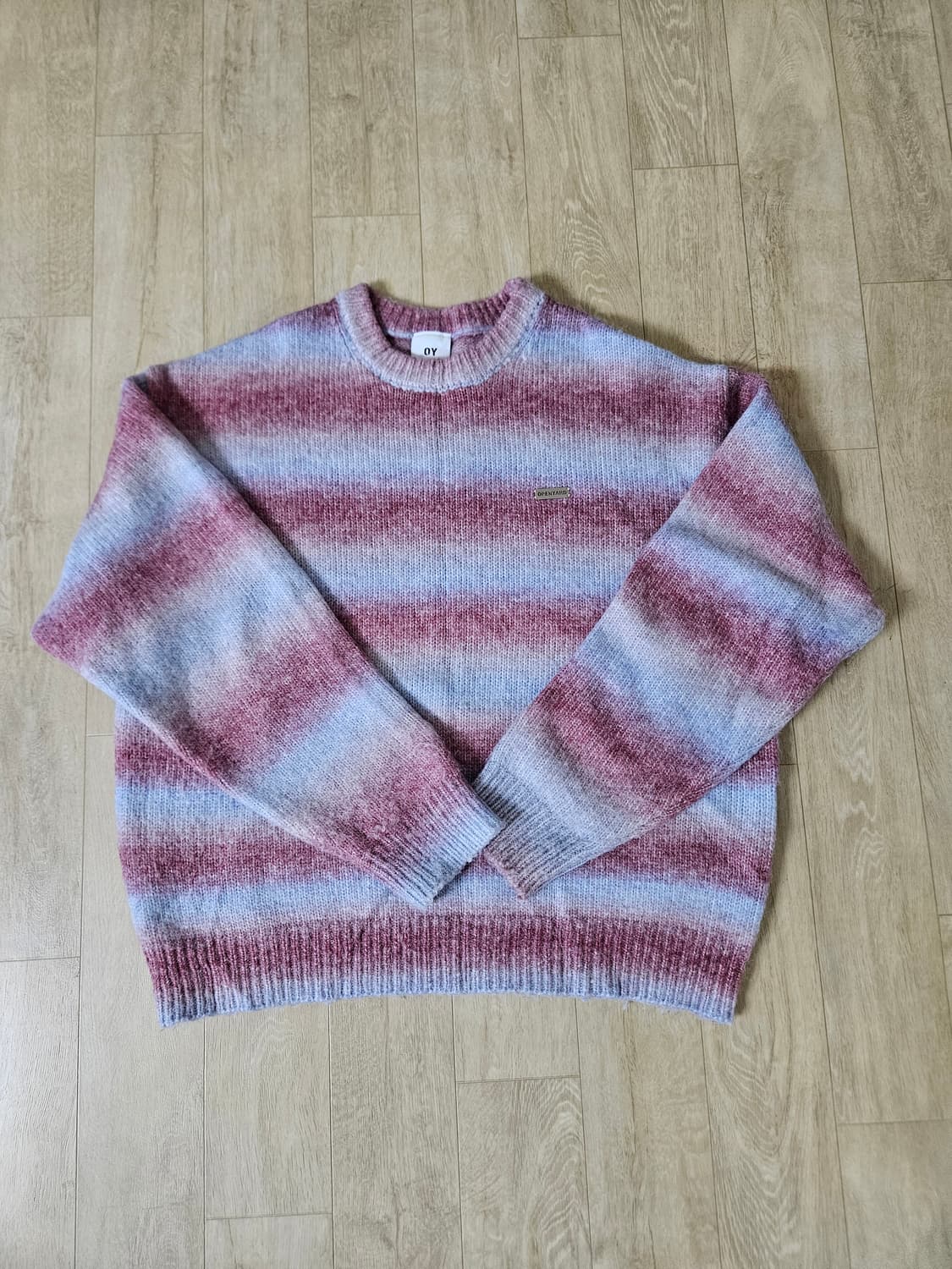 OY 헤어리 스트라이프 니트 스웨터 상품이미지1