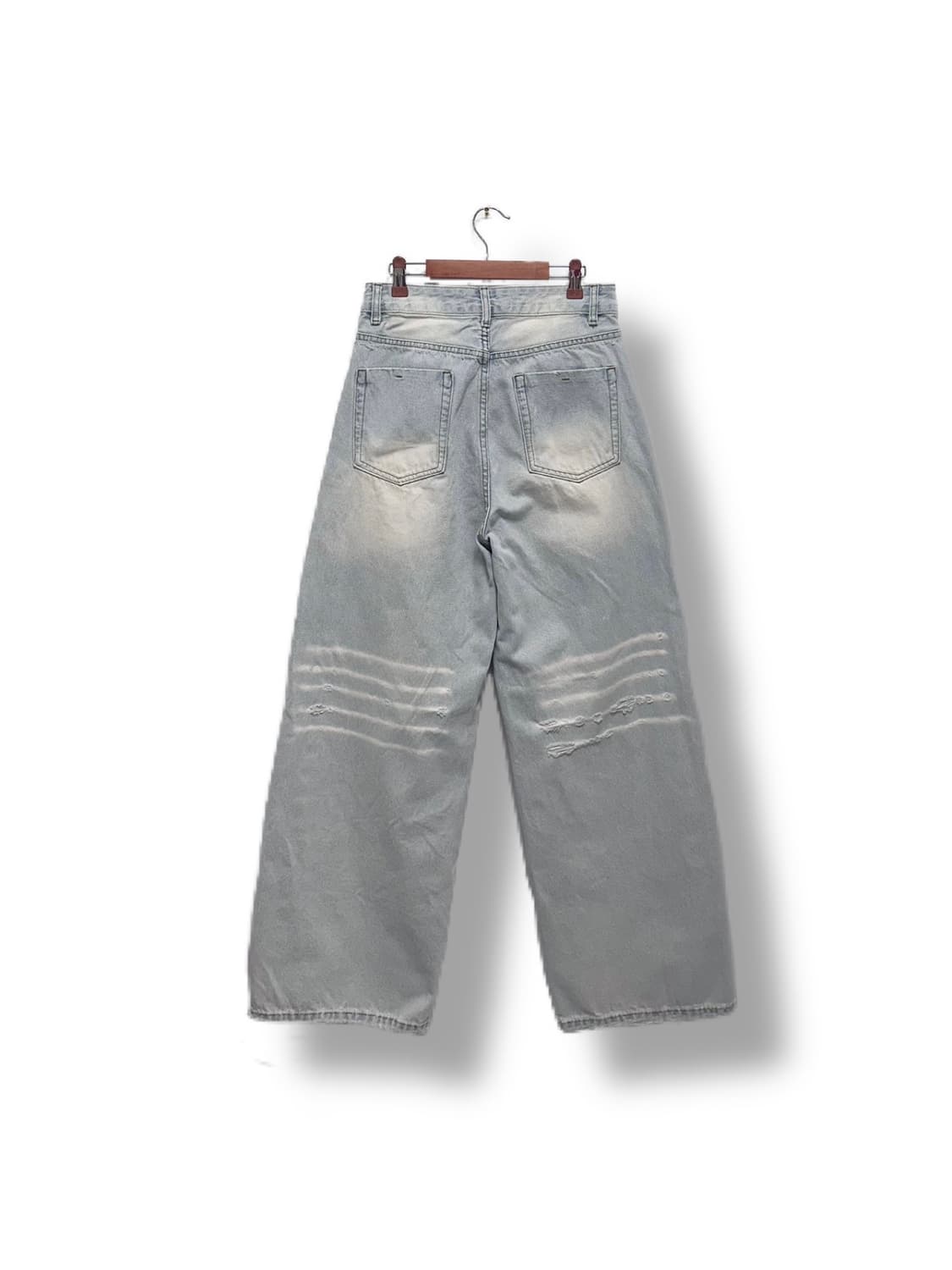 빈티지 워싱 프린팅 하이웨스트 데님팬츠 상품이미지5