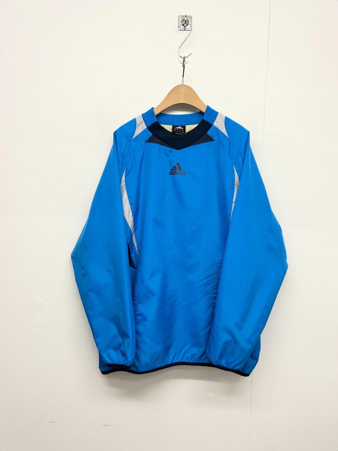 빈티지 아디다스 블루 풀오버 바람막이 상품이미지1