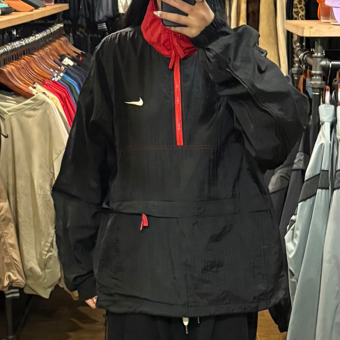 [HI] Nike 나이키 반집업 바람막이 블랙 상품이미지1