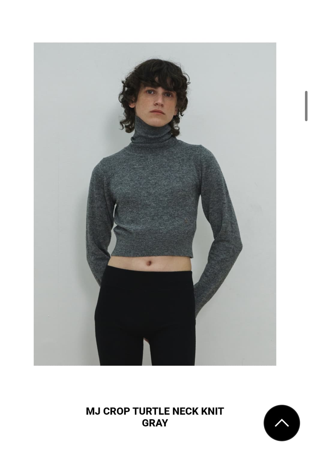 문선 MJ Crop Turtle Neck Knit 상품이미지1