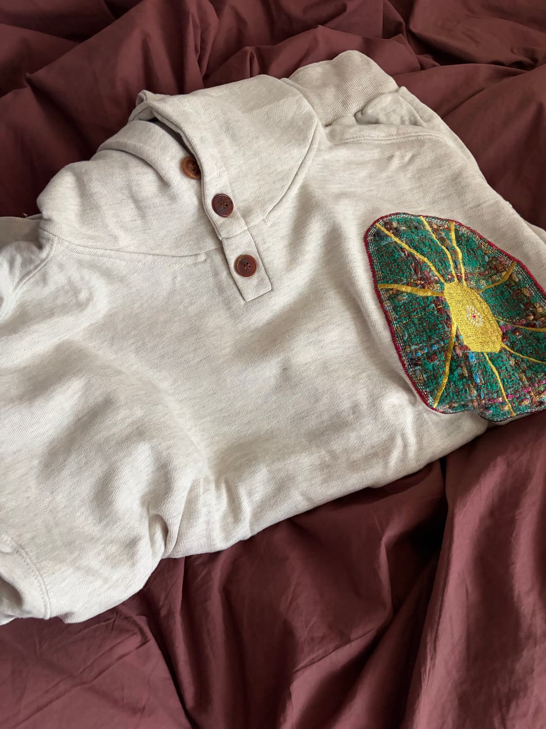 카락터 후드 Boiling Patched Hoodie - Oatmeal 상품이미지5