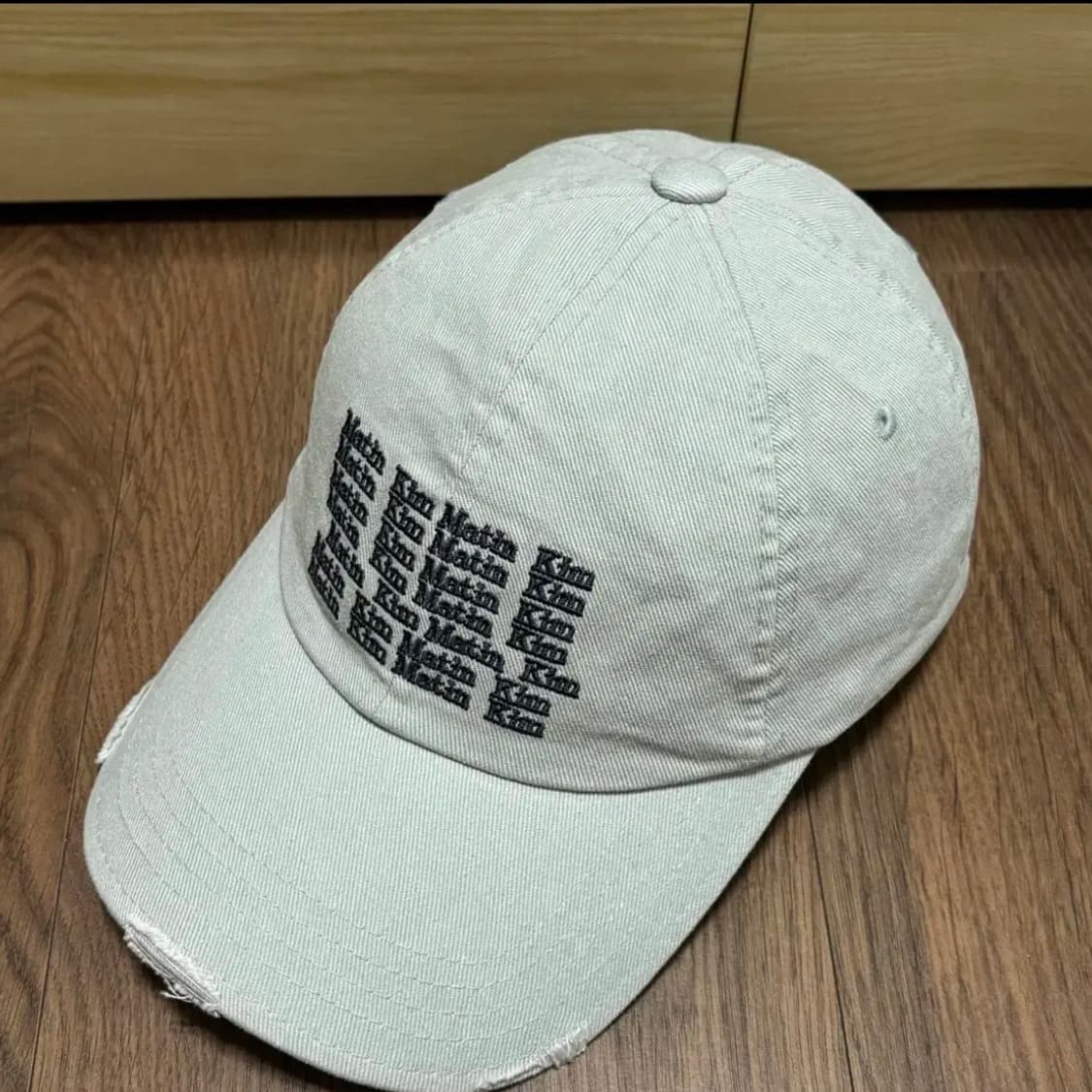 마뗑킴 레터링 워시드 볼캡 모자 상품이미지3