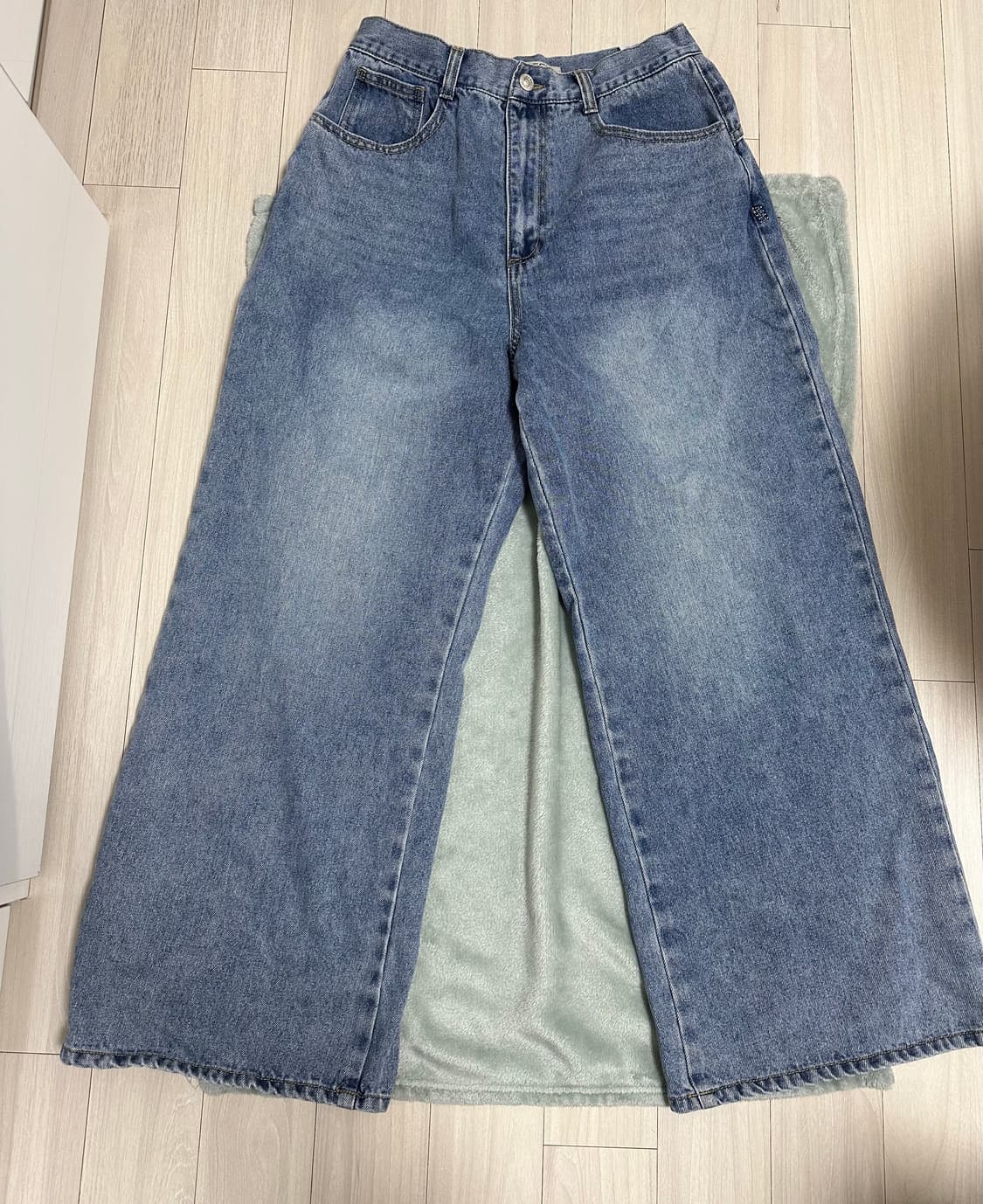 [1] 코이세이오 W 스티치 데님 팬츠 블루 상품이미지5