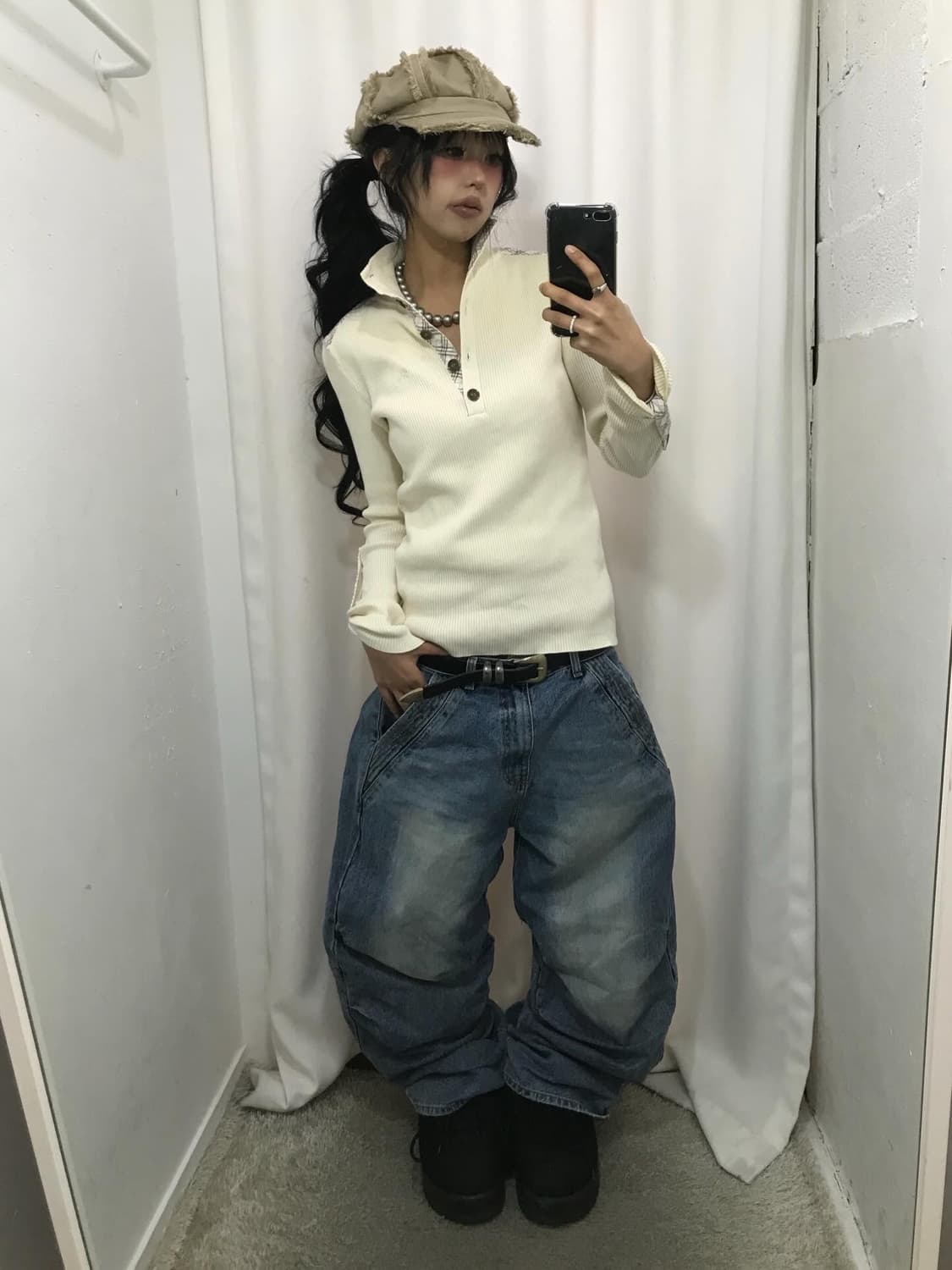 Burberry Check Pattern Knit 상품이미지4