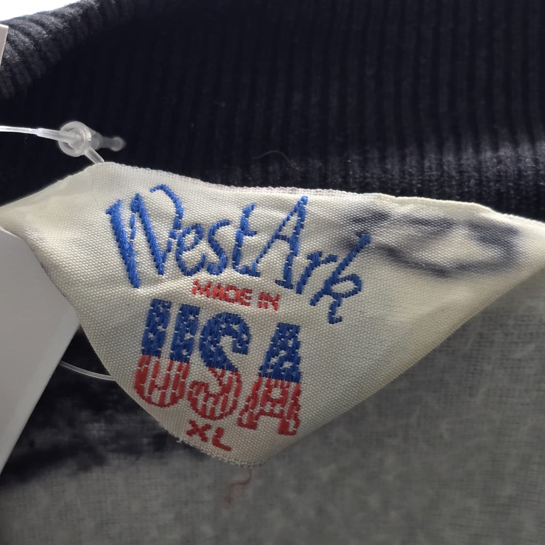 WestArk USA 뒷면 그래픽 디자인 블랙 새틴 코치 자켓 XL 상품이미지3