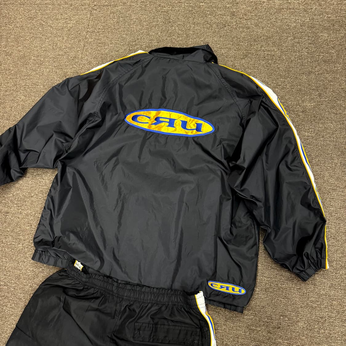 90s CRU 디자인 트레이닝 우븐 셋업 made in USA (L)  상품이미지7