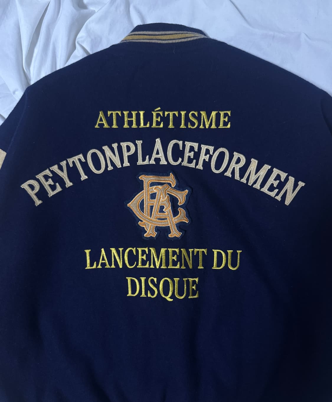 PPFM 소가죽 와펜 자수 바시티 자켓 상품이미지5