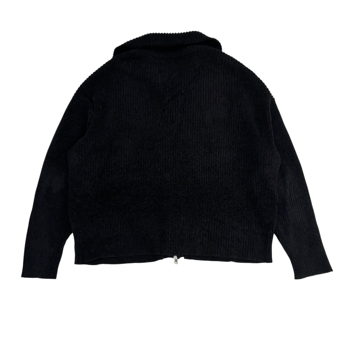 밀로아카이브 블랙 오버 핏 하이넥 니트 집업 상품이미지5