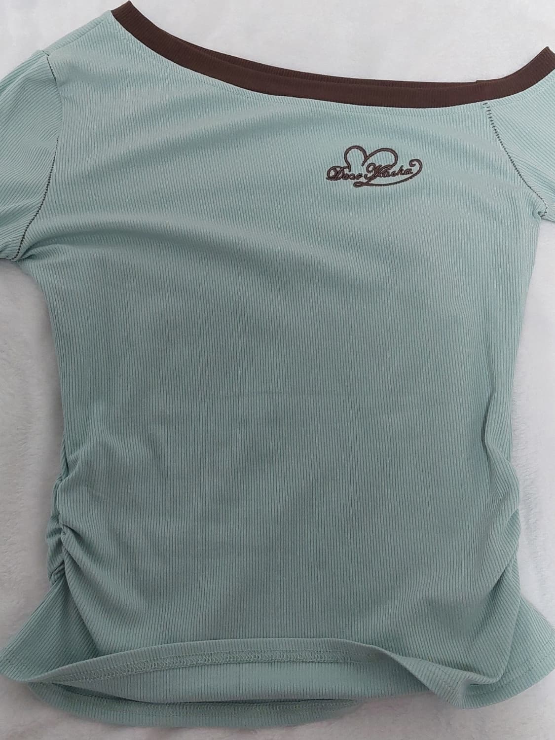 민트 레터링 언발란스 오프숄더 상품이미지3