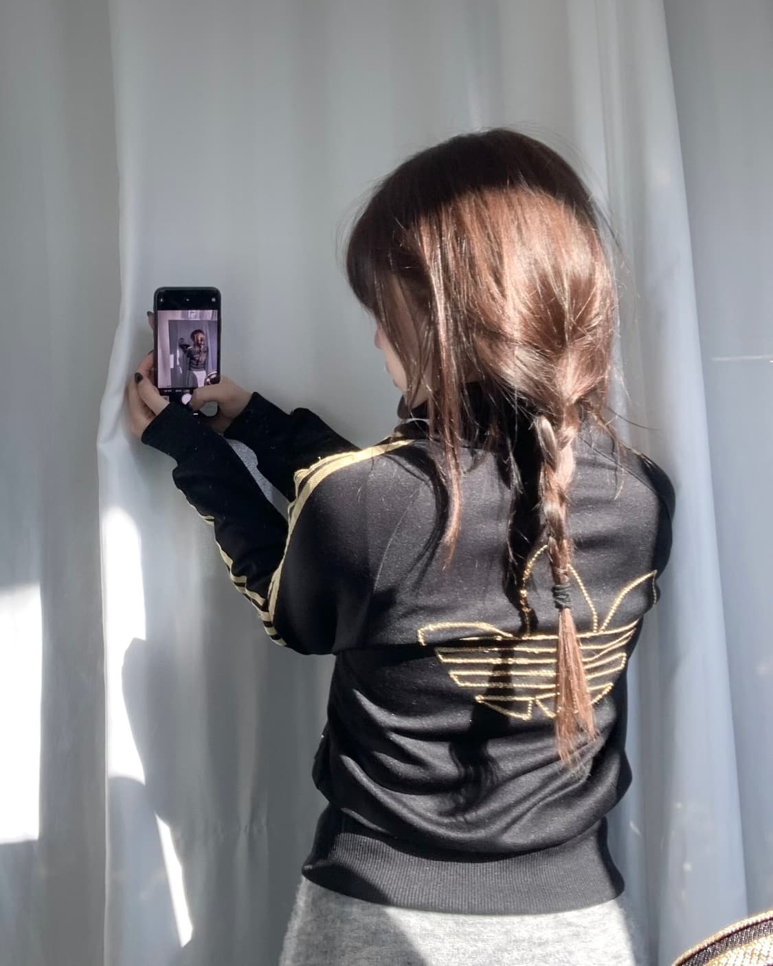 Adidas 아디다스 골드글리터 블랙컬러 우먼 트랙탑 상품이미지3