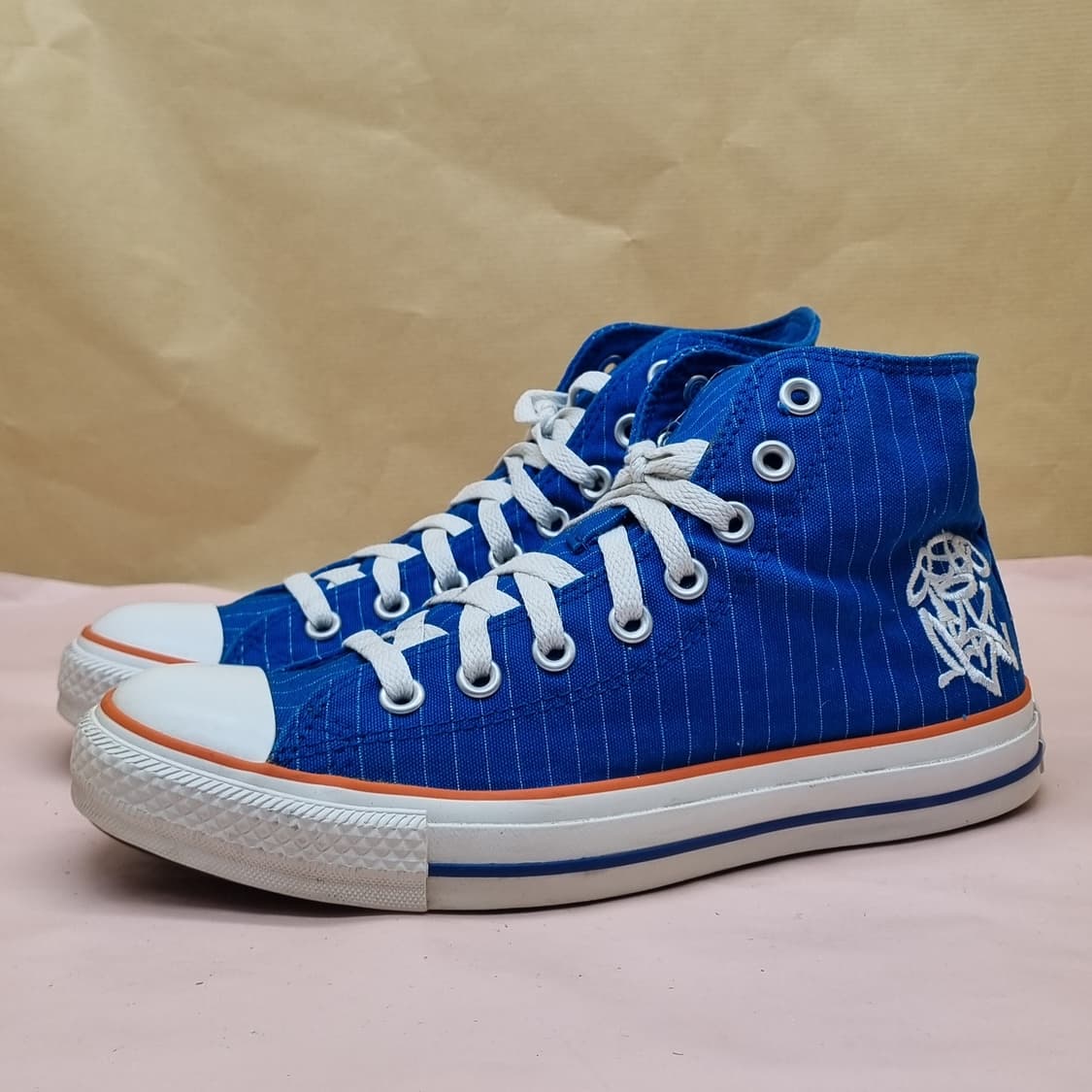 컨버스 블루 스트라이프 하이탑 스니커즈250 상품이미지1