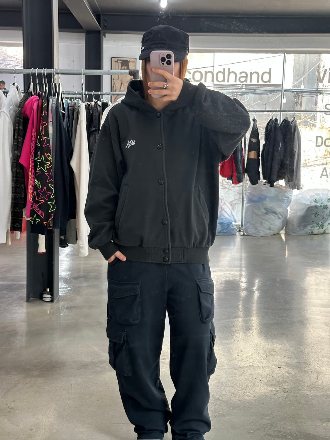 마자플라바 그래비티 자수로고 후드티 상품이미지2