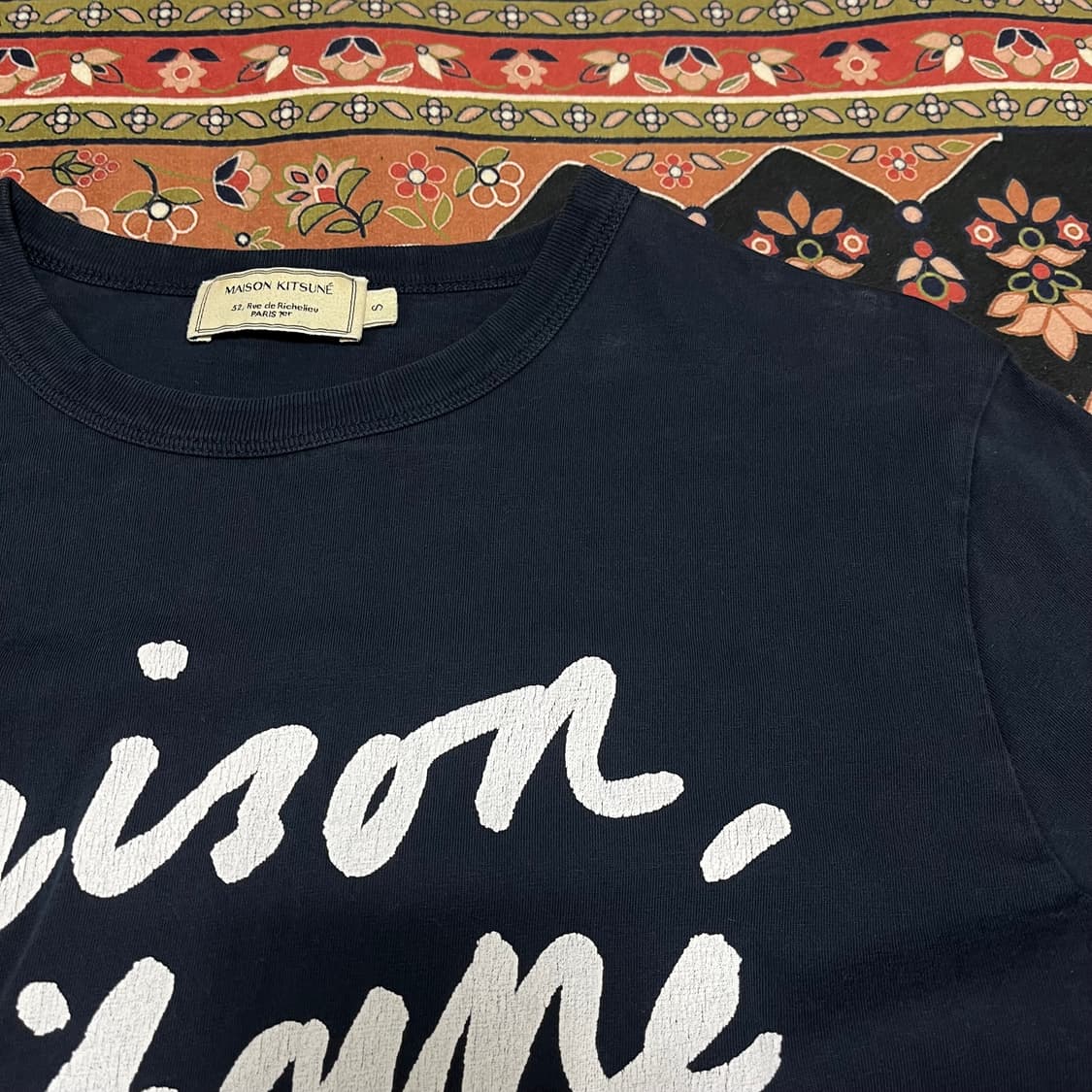 메종 키츠네 핸드라이팅 클래식 반팔티 S/90 상품이미지4