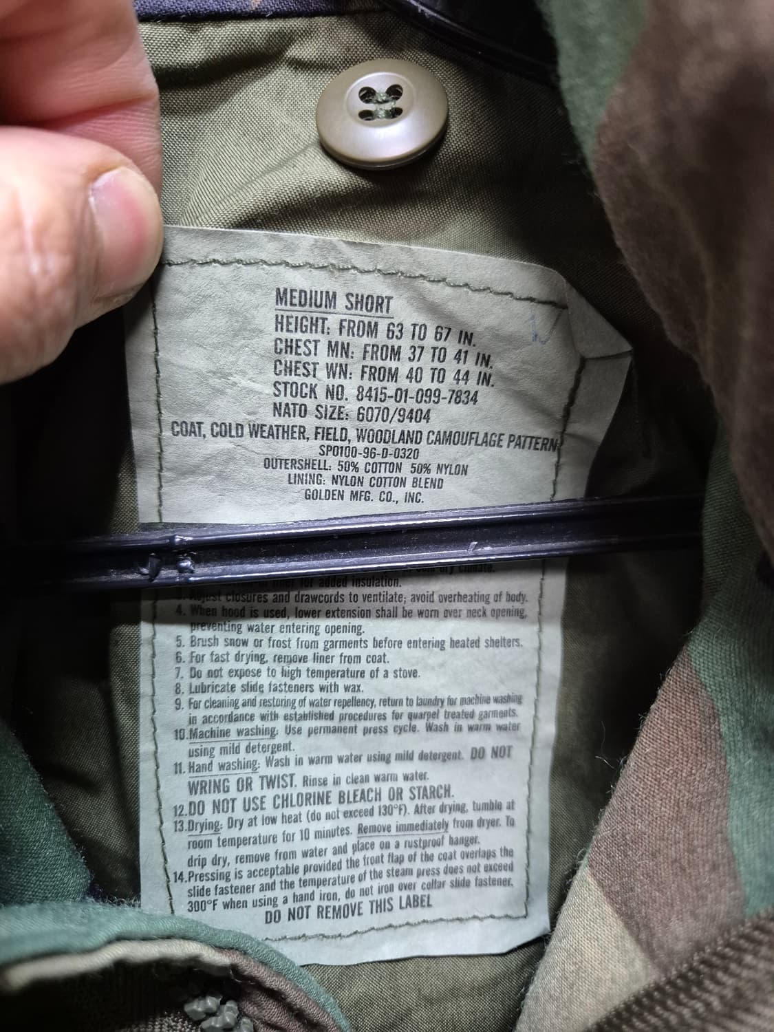 미군 우드랜드 m65 필드자켓 상품이미지4