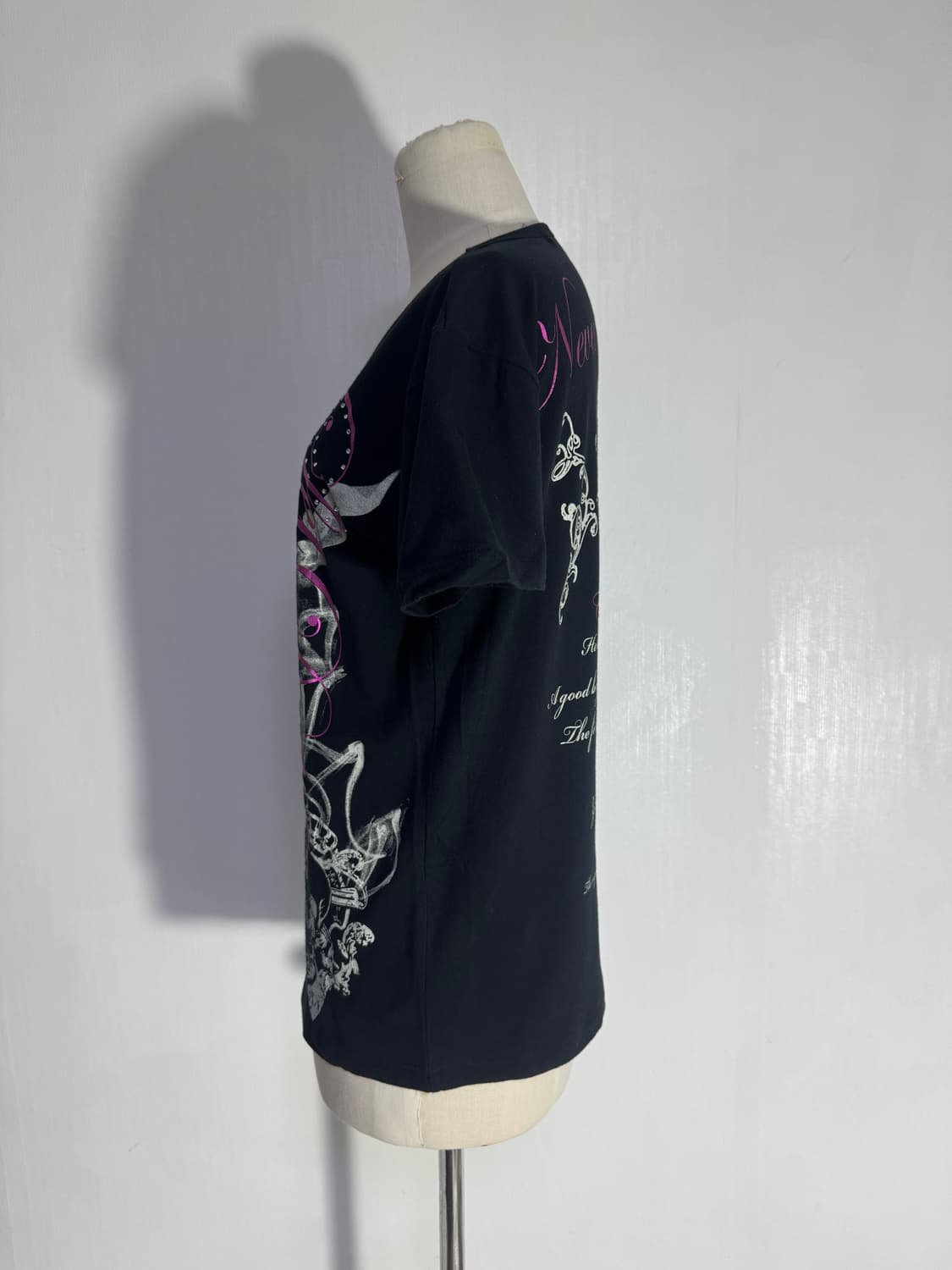 빈티지 스컬 레터링 티셔츠 y2k 펑크 punk 상품이미지3