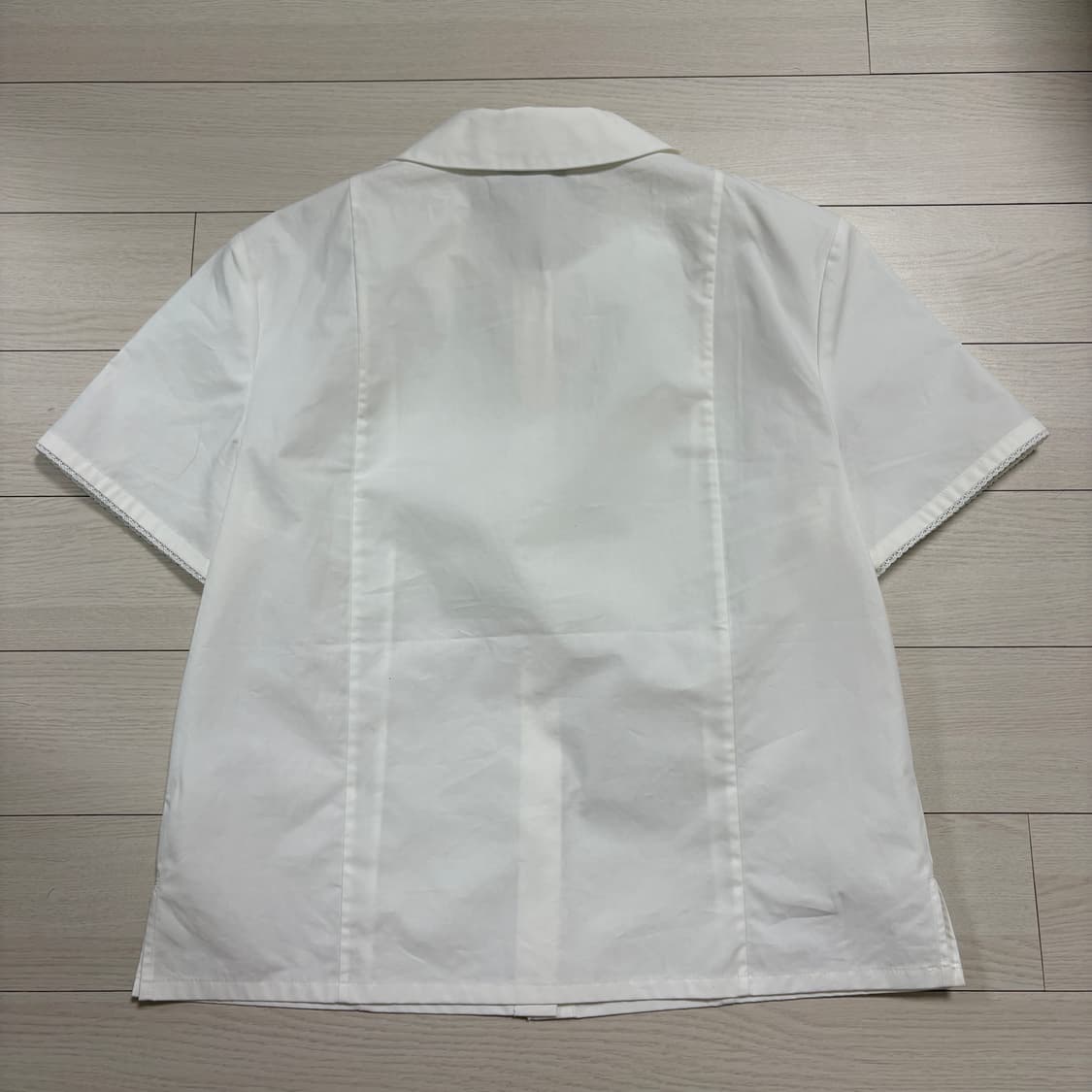 COS 코스 커브드 칼라 코튼 포플린 셔츠 화이트 32 상품이미지7