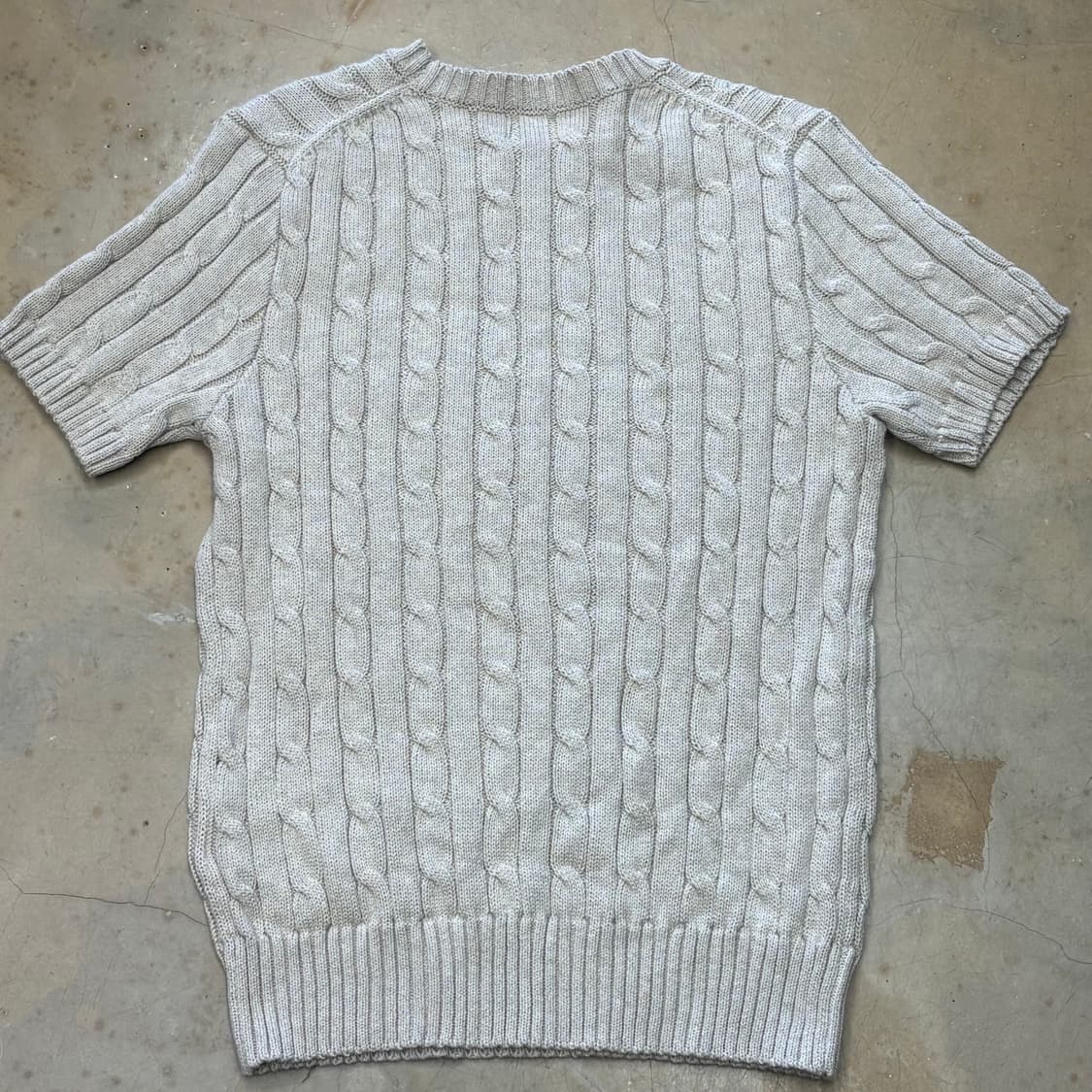 S 폴로랄프로렌 여성용 아이보리 반팔 니트 상품이미지3