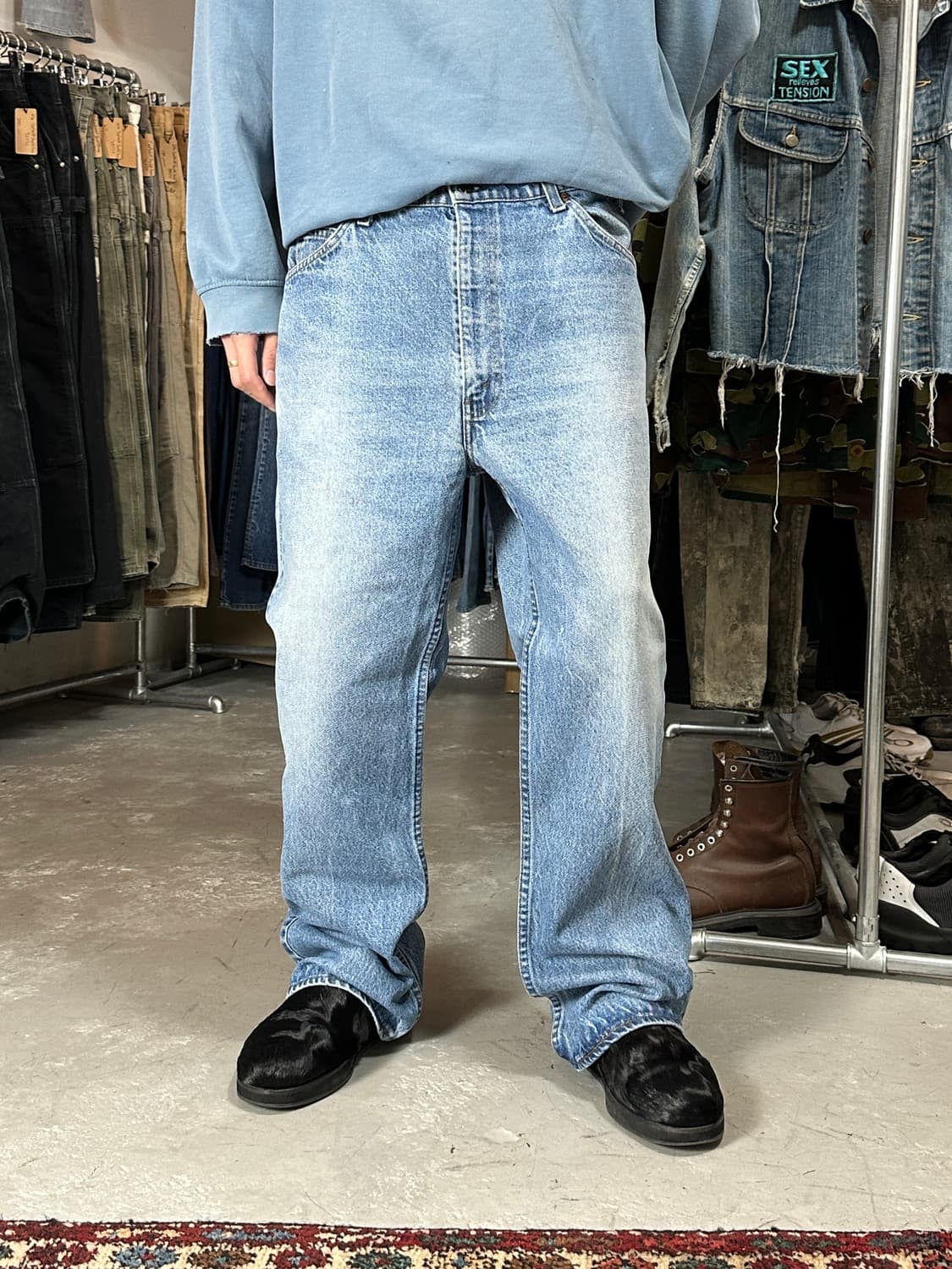 80's USA Made 빈티지 리바이스 517 오렌지탭 부츠컷 상품이미지3