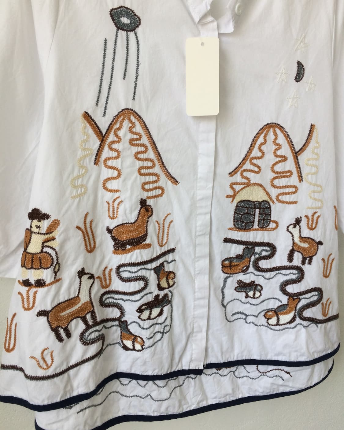 Lama embroidery pattern blouse 상품이미지4