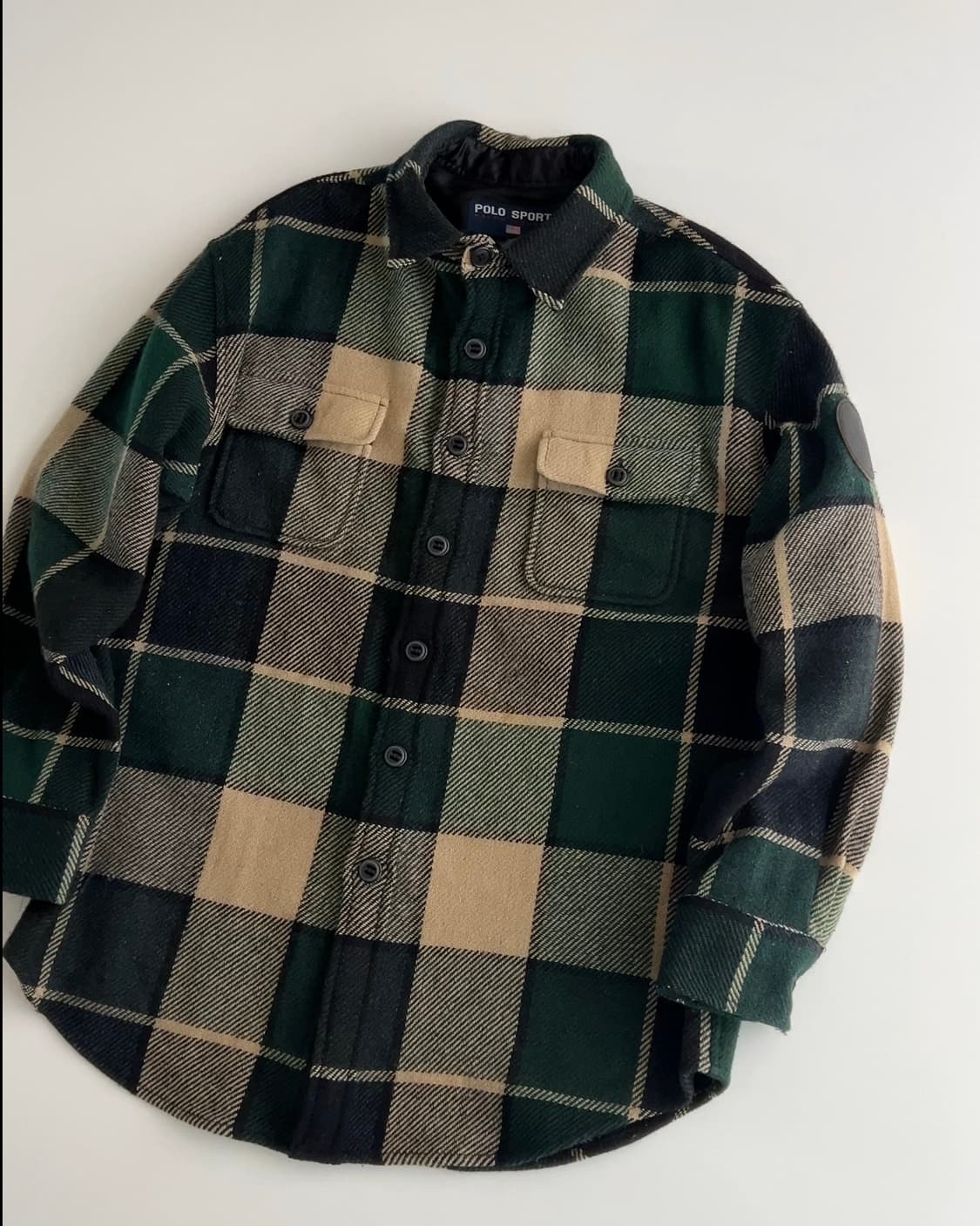 폴로스포츠 투포켓 체크 울 셔츠자켓 95 상품이미지3