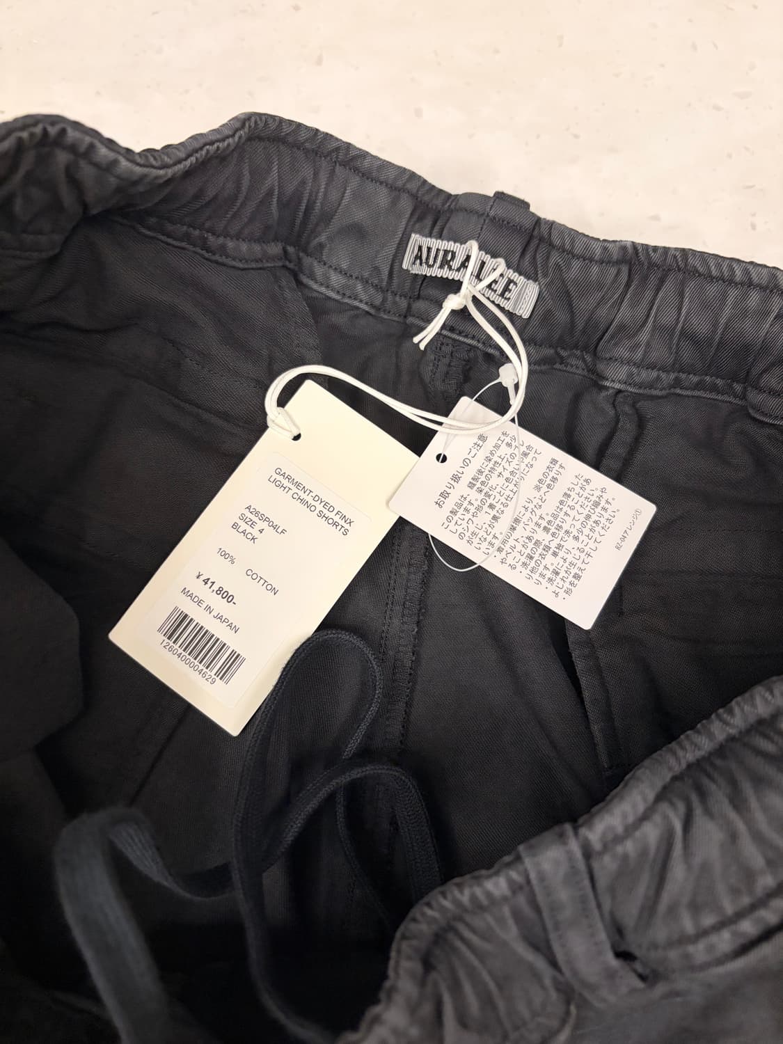 오라리 26ss 가먼트다이 치노 쇼츠 - 4사이즈 상품이미지4