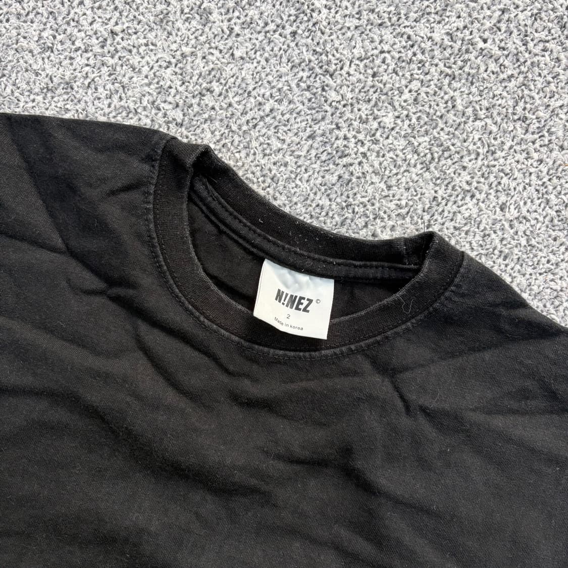 2 나인제트 남성 반팔 티셔츠 블랙 0415J 상품이미지2