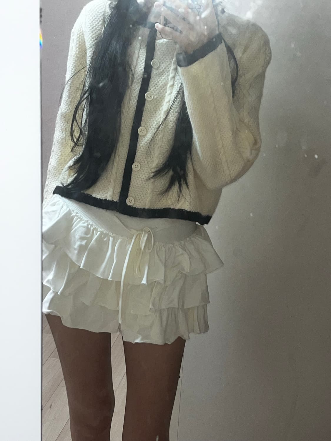 크롭 꽈배기 가디건 상품이미지3