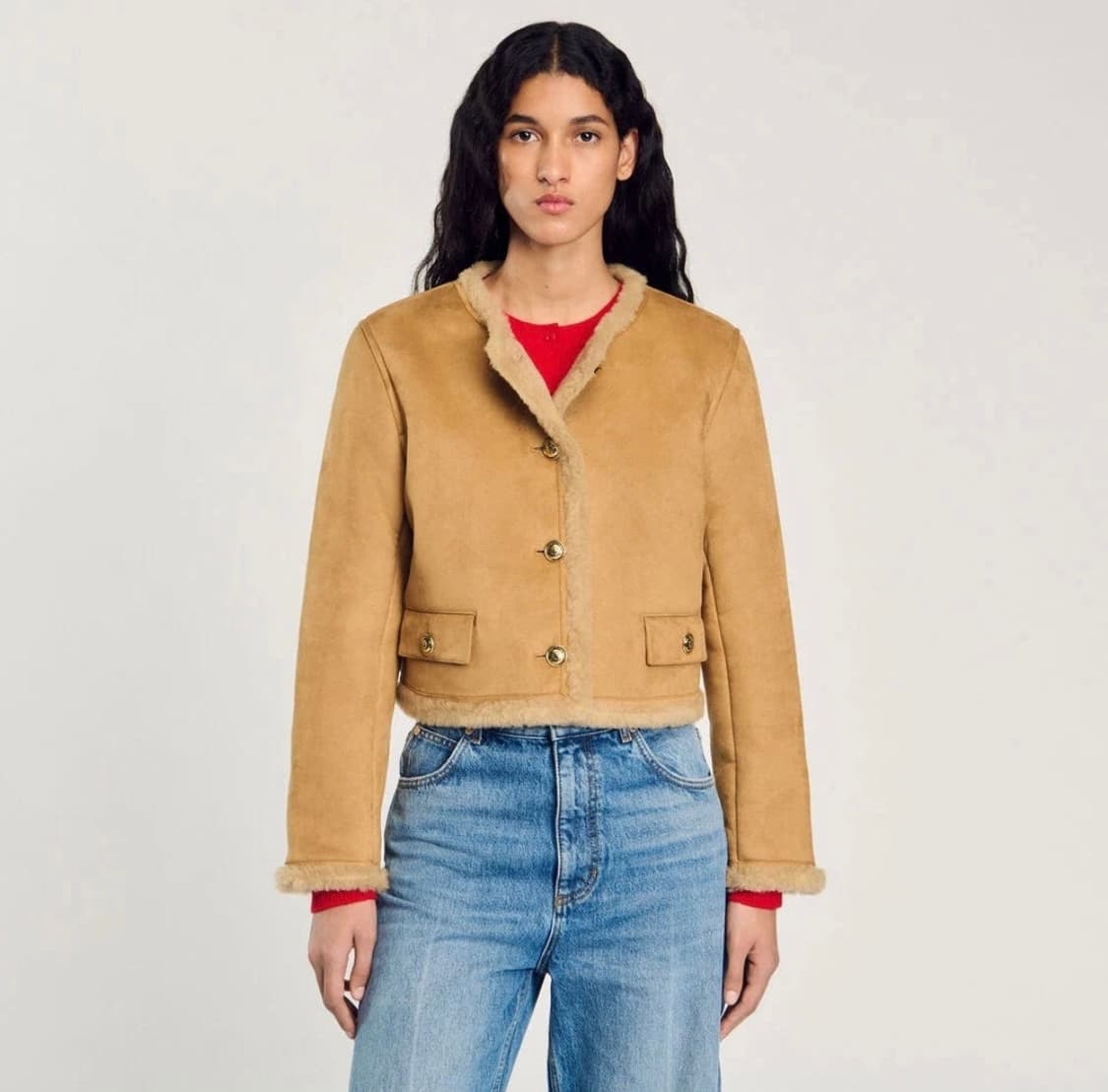 sandro 시어링 자켓 상품이미지4