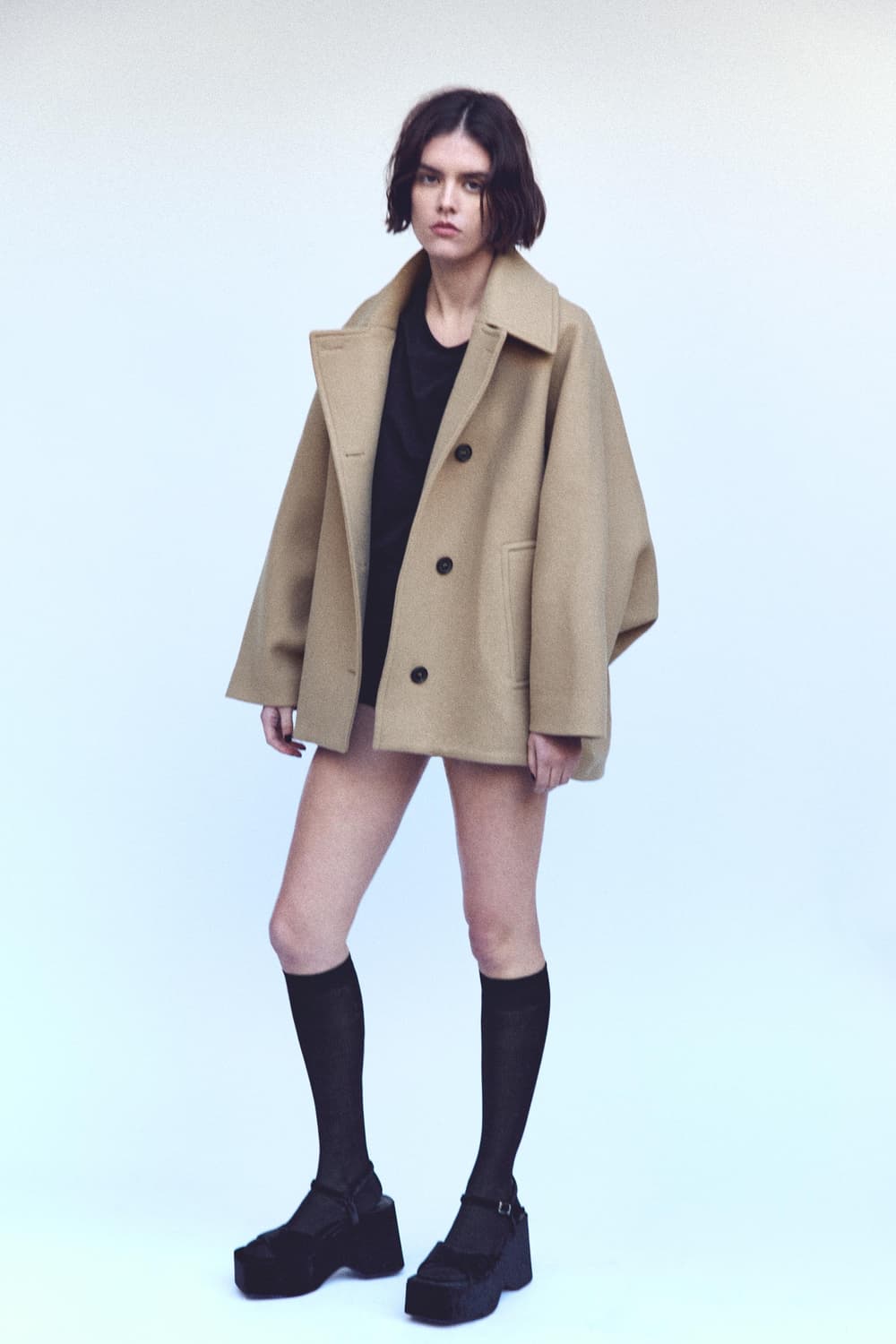 자라 ZW COLLECTION MANTECO 만테코 울 블렌드 코트 상품이미지1