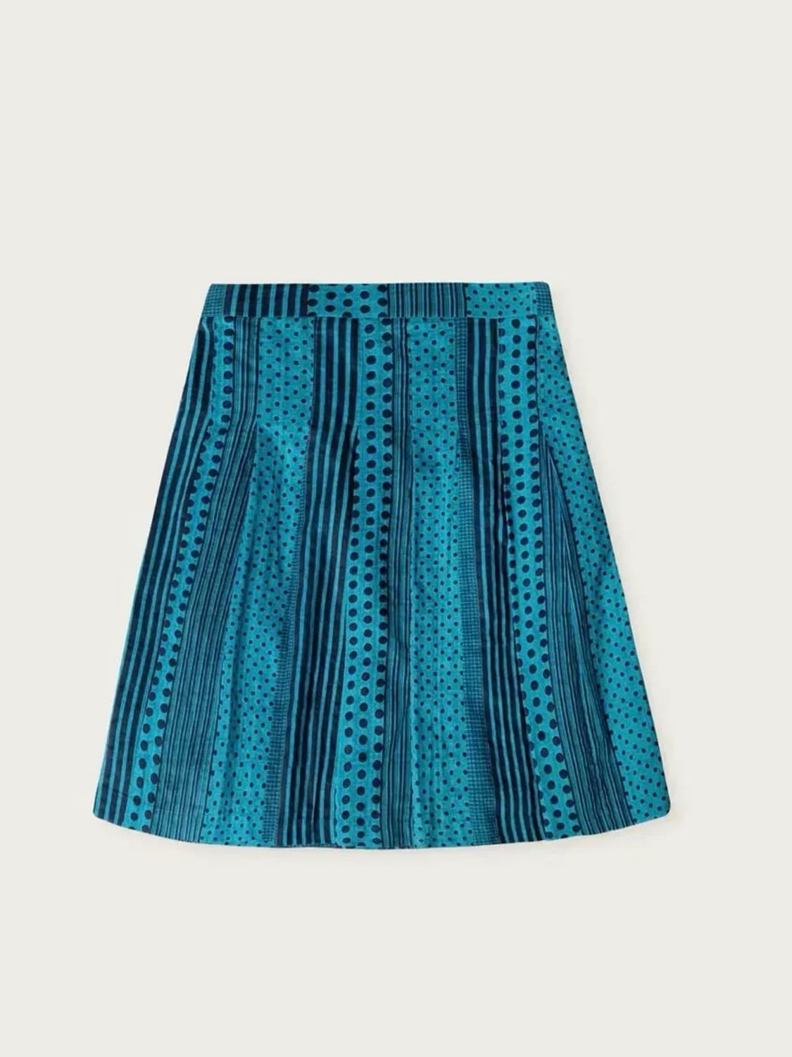 페스토 스트라이프 도트 플리츠 스커트 다크마린 상품이미지1