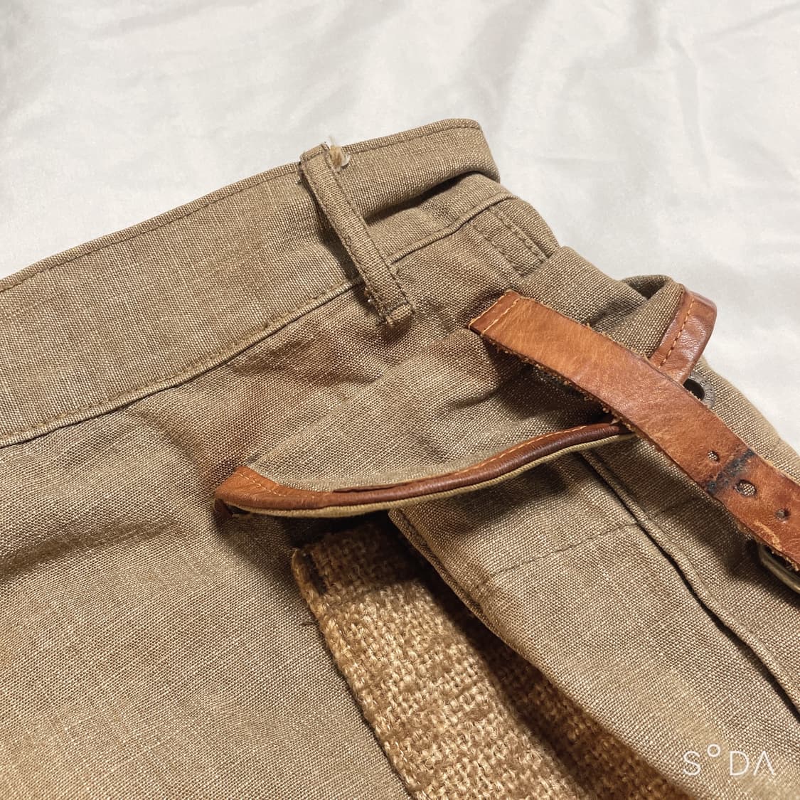 캐피탈 베이지 린넨 벨트 와이드 팬츠 상품이미지7